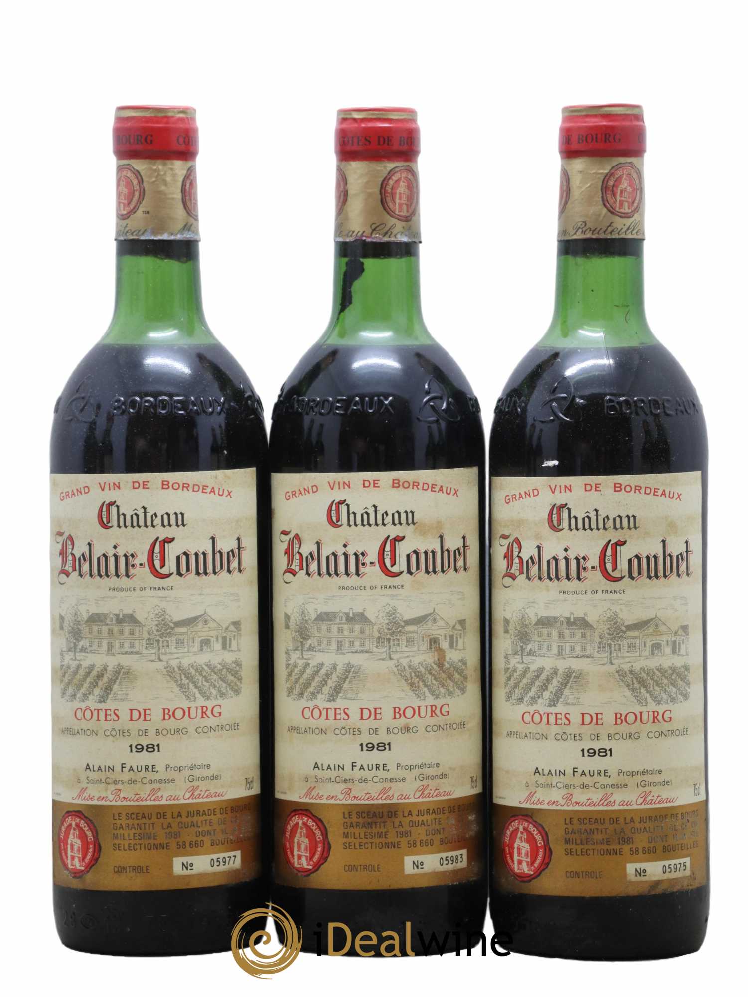 Belair-Coubet 1981 - Lot of 3 bottles - 0