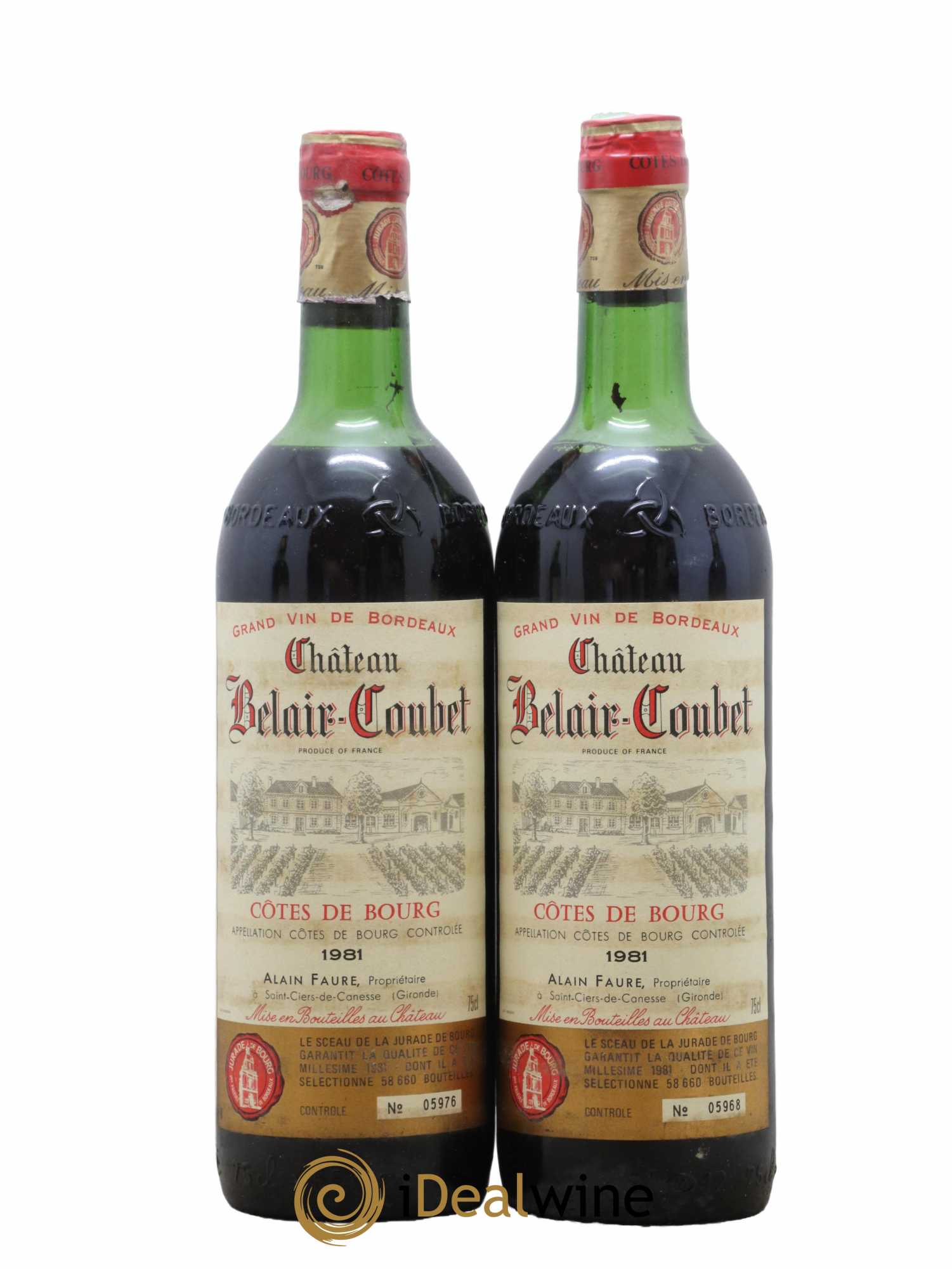 Belair-Coubet 1981 - Lot of 2 bottles - 0