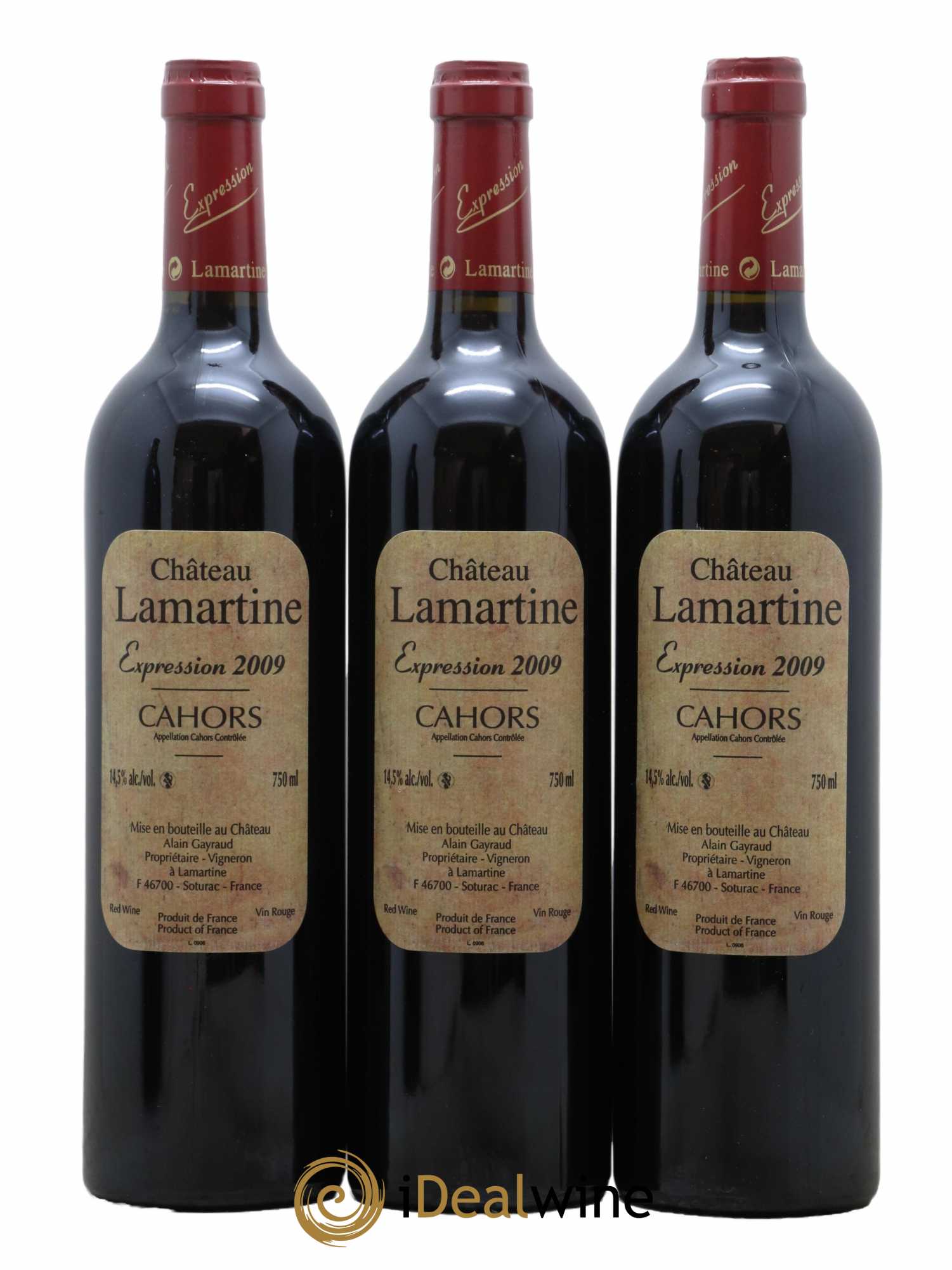 Cahors Cuvée Expression Château Lamartine 2009 - Lot de 3 bouteilles - 0