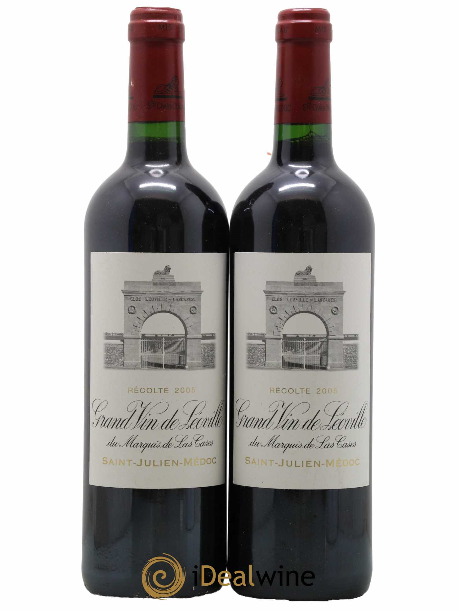 Château Léoville Las Cases 2ème Grand Cru Classé 2005 - Lot of 2 bottles - 0