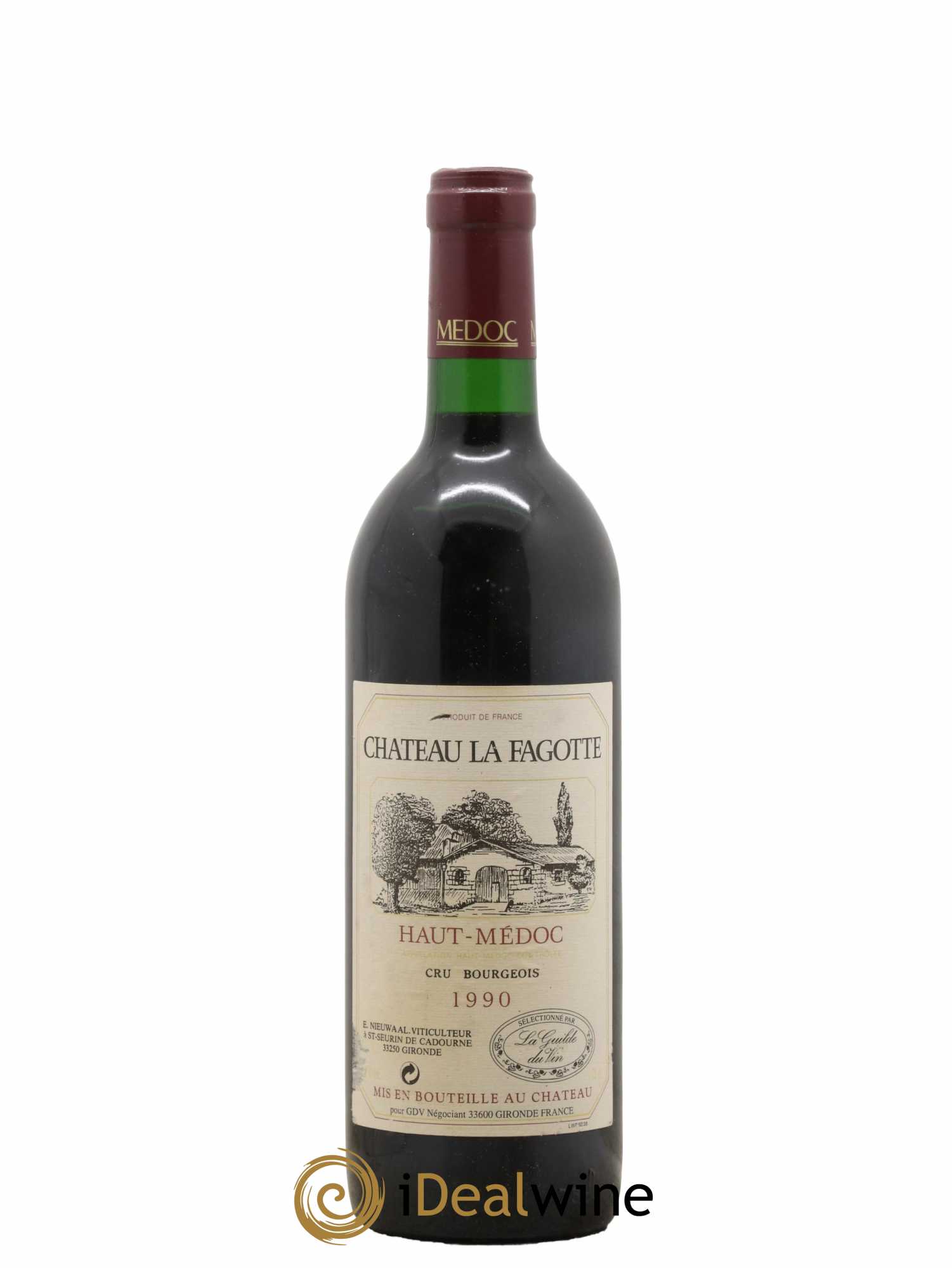 Bordeaux Chateau La Fagotte 1990 - Lot de 1 bouteille - 0