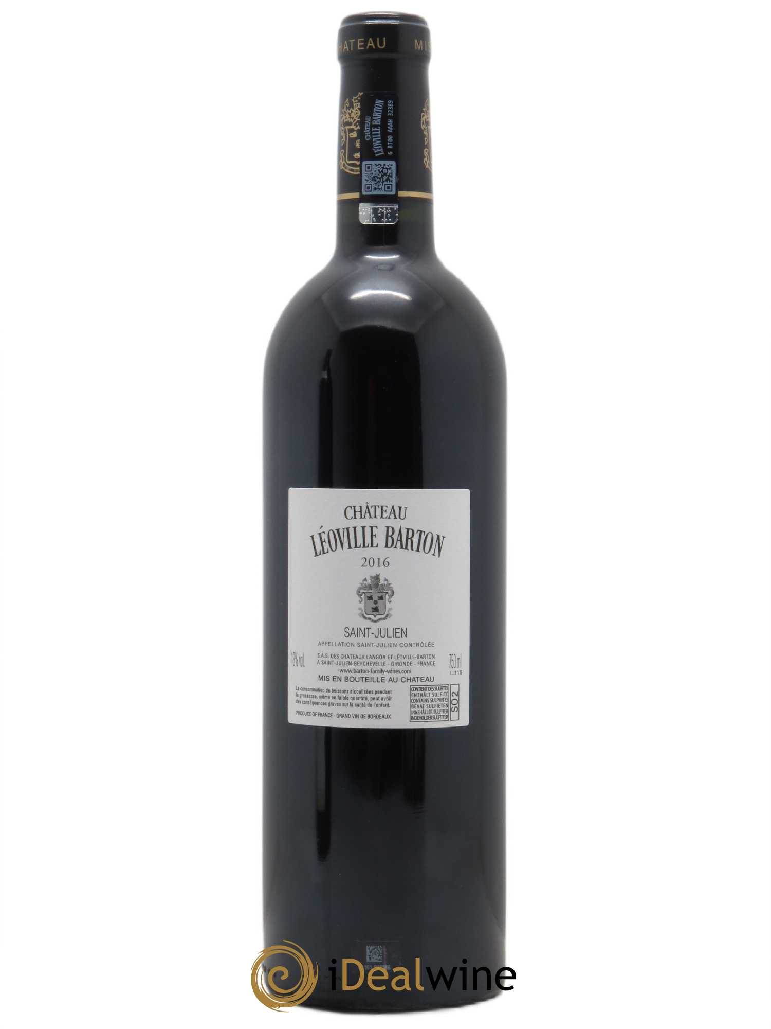 Château Léoville Barton 2ème Grand Cru Classé (CBO à partir de 12 bts) 2016 - Lot de 1 bouteille - 1