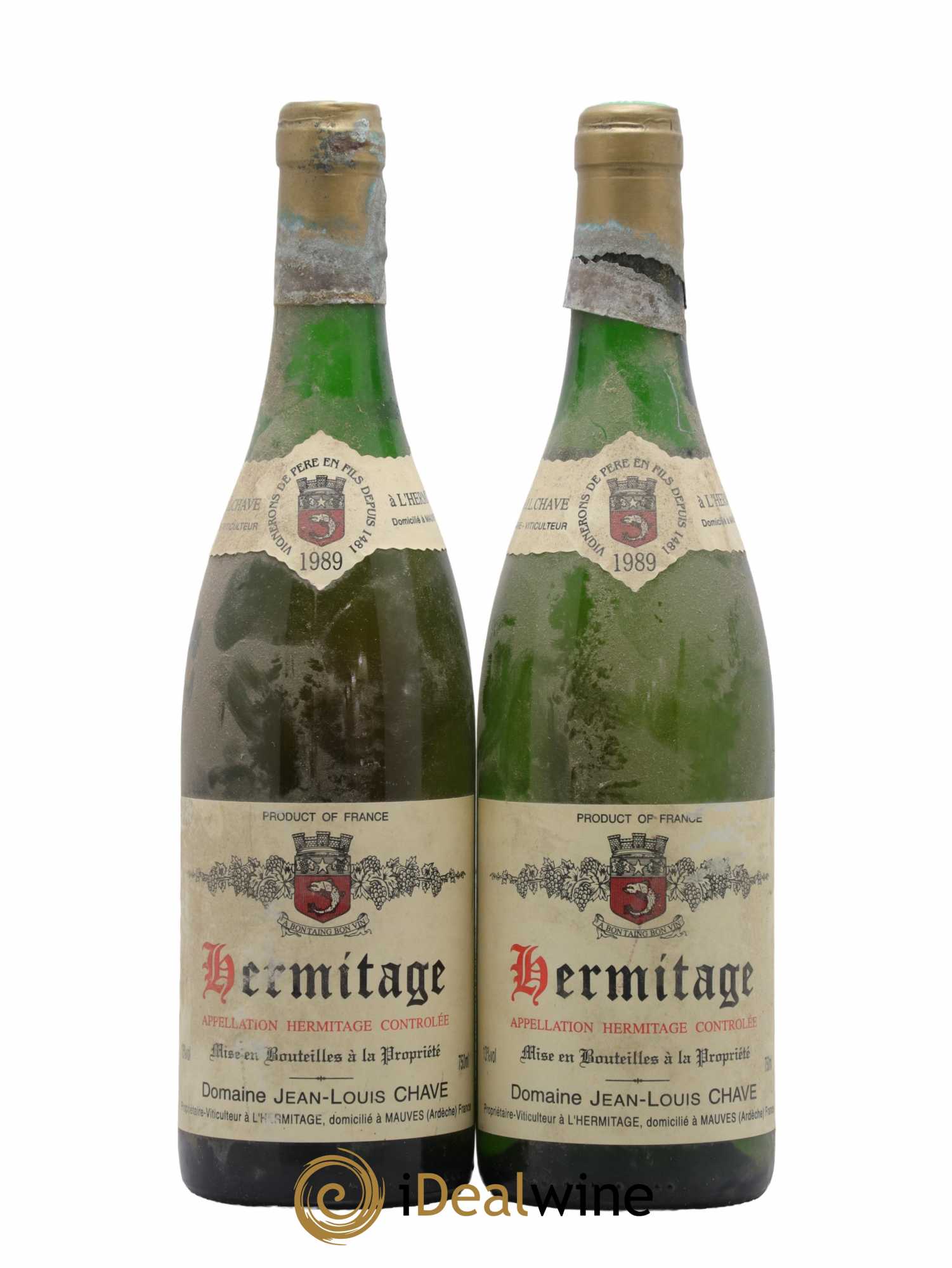 Hermitage Jean-Louis Chave 1989 - Posten von 2 Flaschen - 0