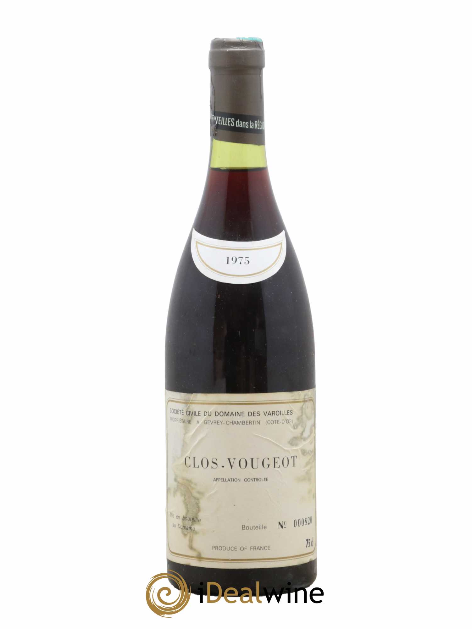 Clos de Vougeot Grand Cru Domaine des Varoilles 1975 - Lot of 1 bottle - 0