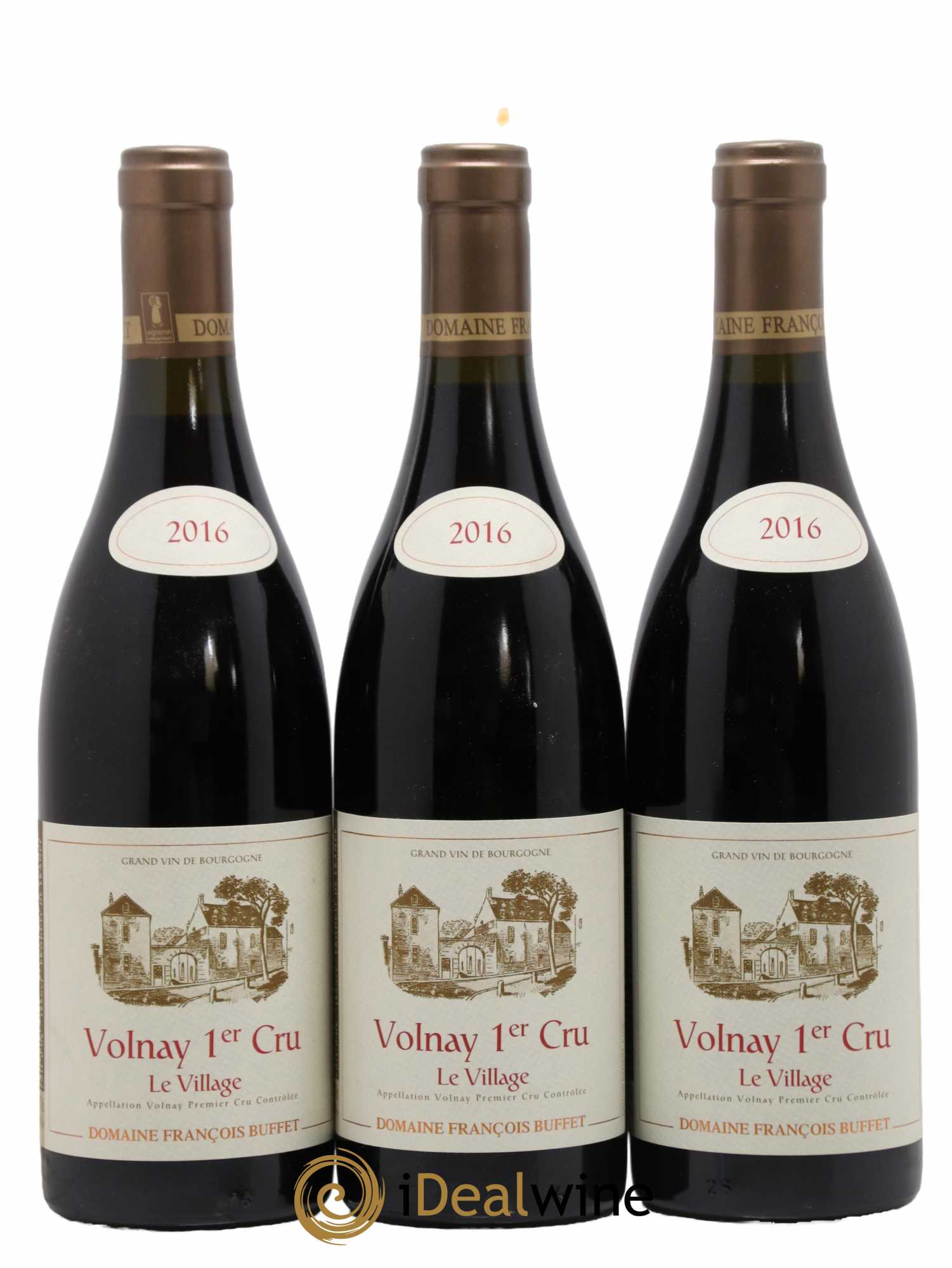 Volnay 1er Cru Le Village Domaine François Buffet 2016 - Lotto di 3 bottiglie - 0