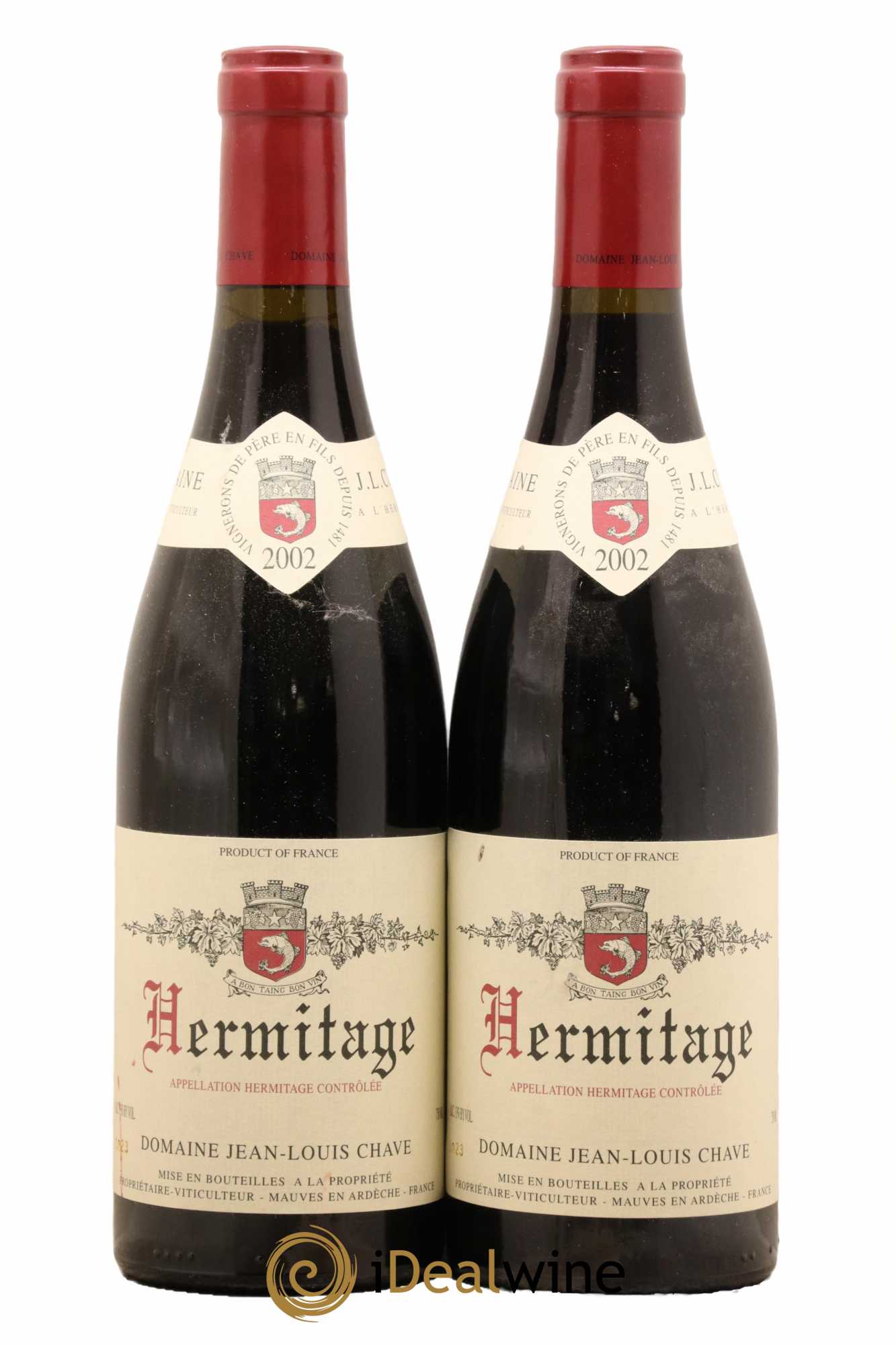 Hermitage Jean-Louis Chave 2002 - Lot de 2 bouteilles - 0