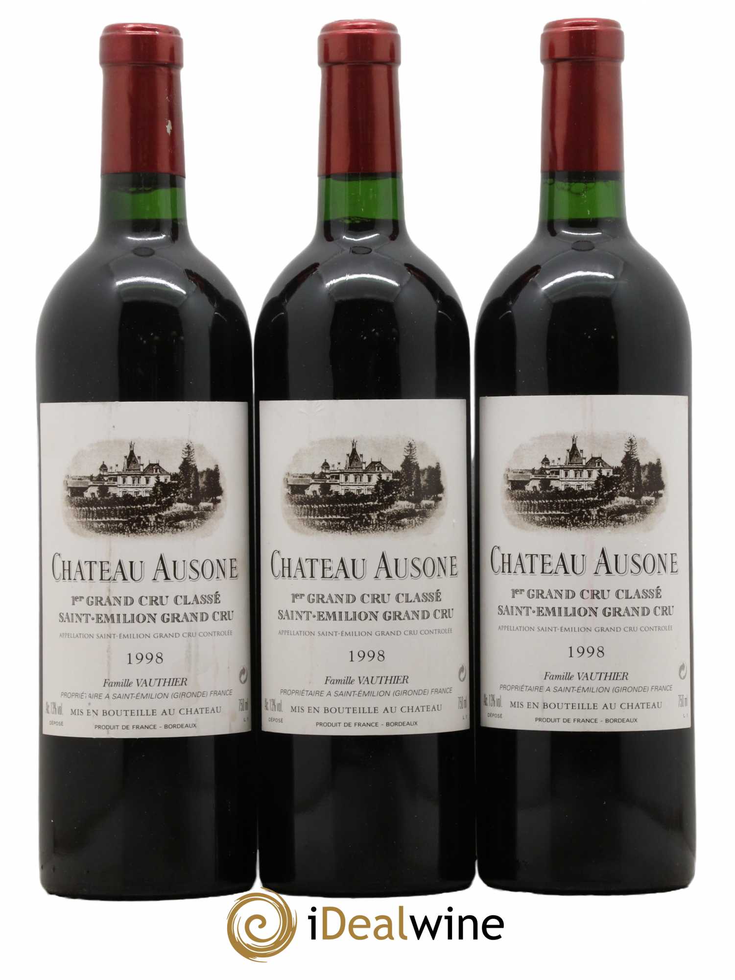 Château Ausone 1er Grand Cru Classé A  1998 - Posten von 3 Flaschen - 0