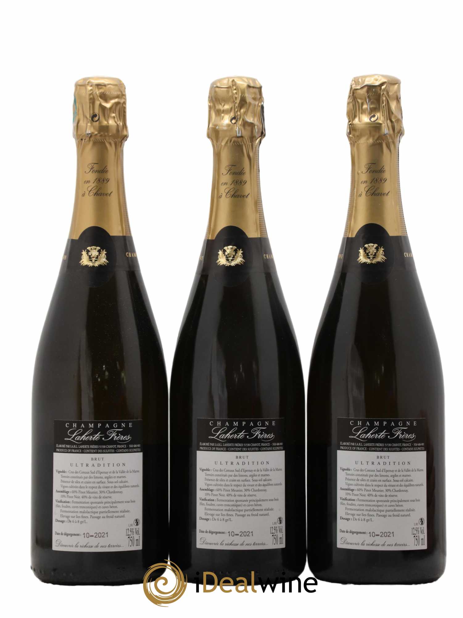 Ultradition Brut Laherte Frères  - Lotto di 3 bottiglie - 1