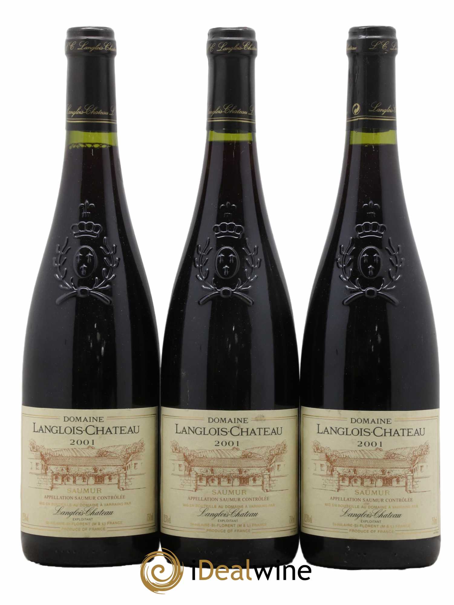 Saumur Château Langlois 2001 - Lot of 3 bottles - 0