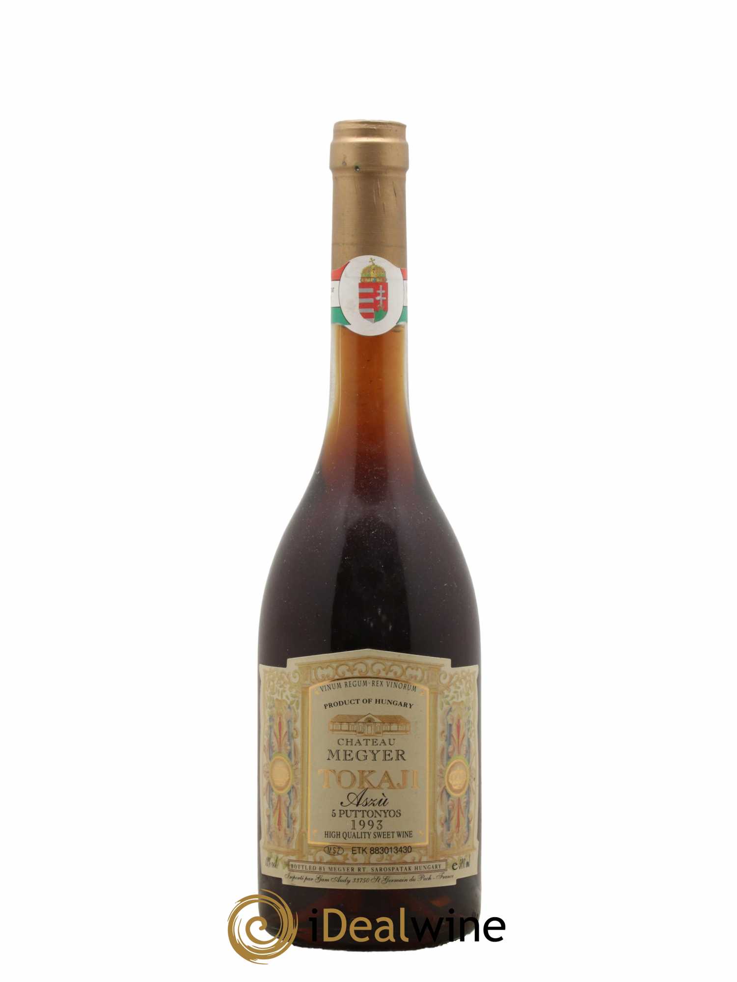 Tokaji Aszu 5 Puttonyos Château Megyer 50CL 1993 - Lotto di 1 bottiglia - 0