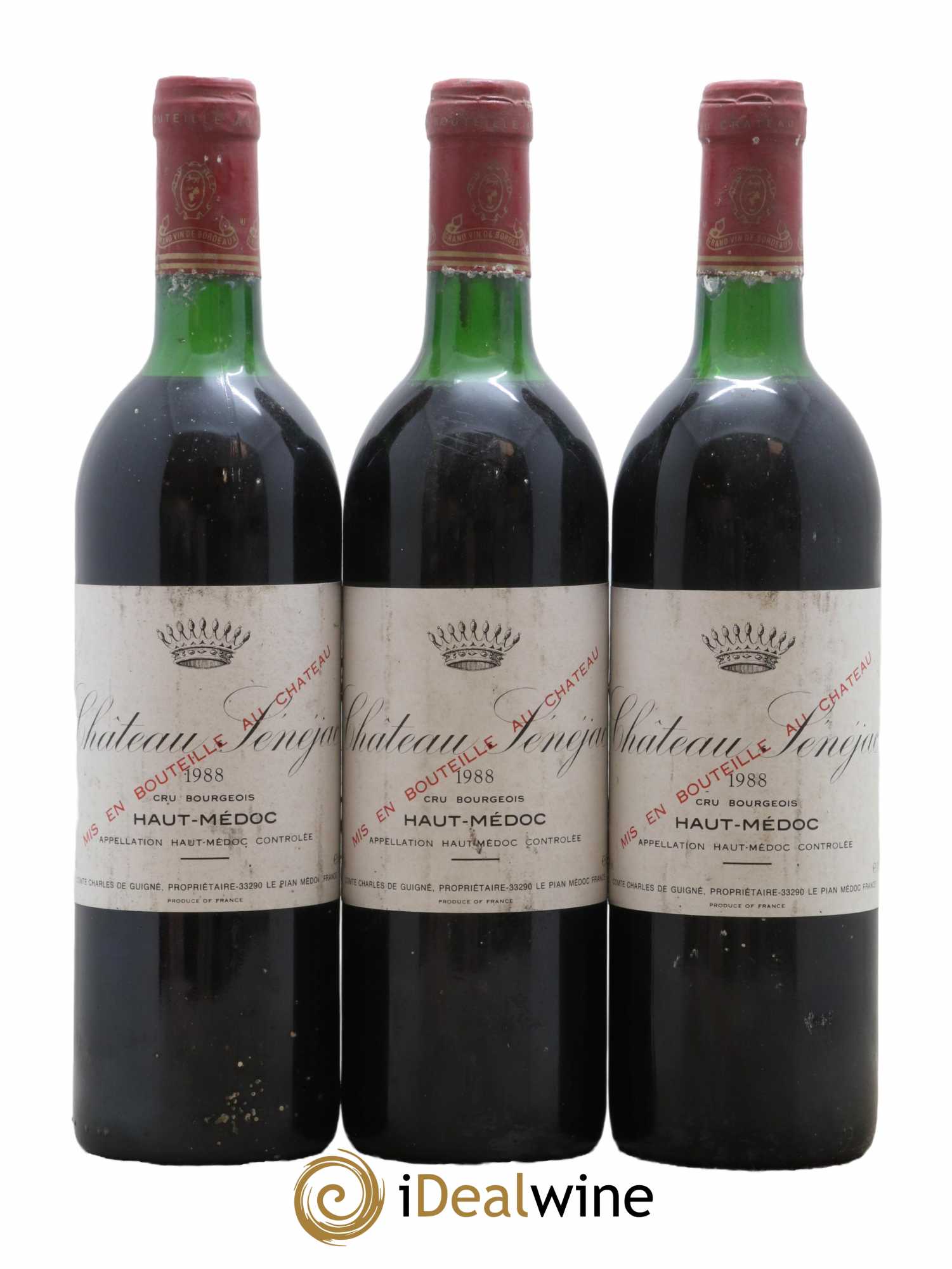 Château Sénejac Cru Bourgeois 1988 - Posten von 3 Flaschen - 0