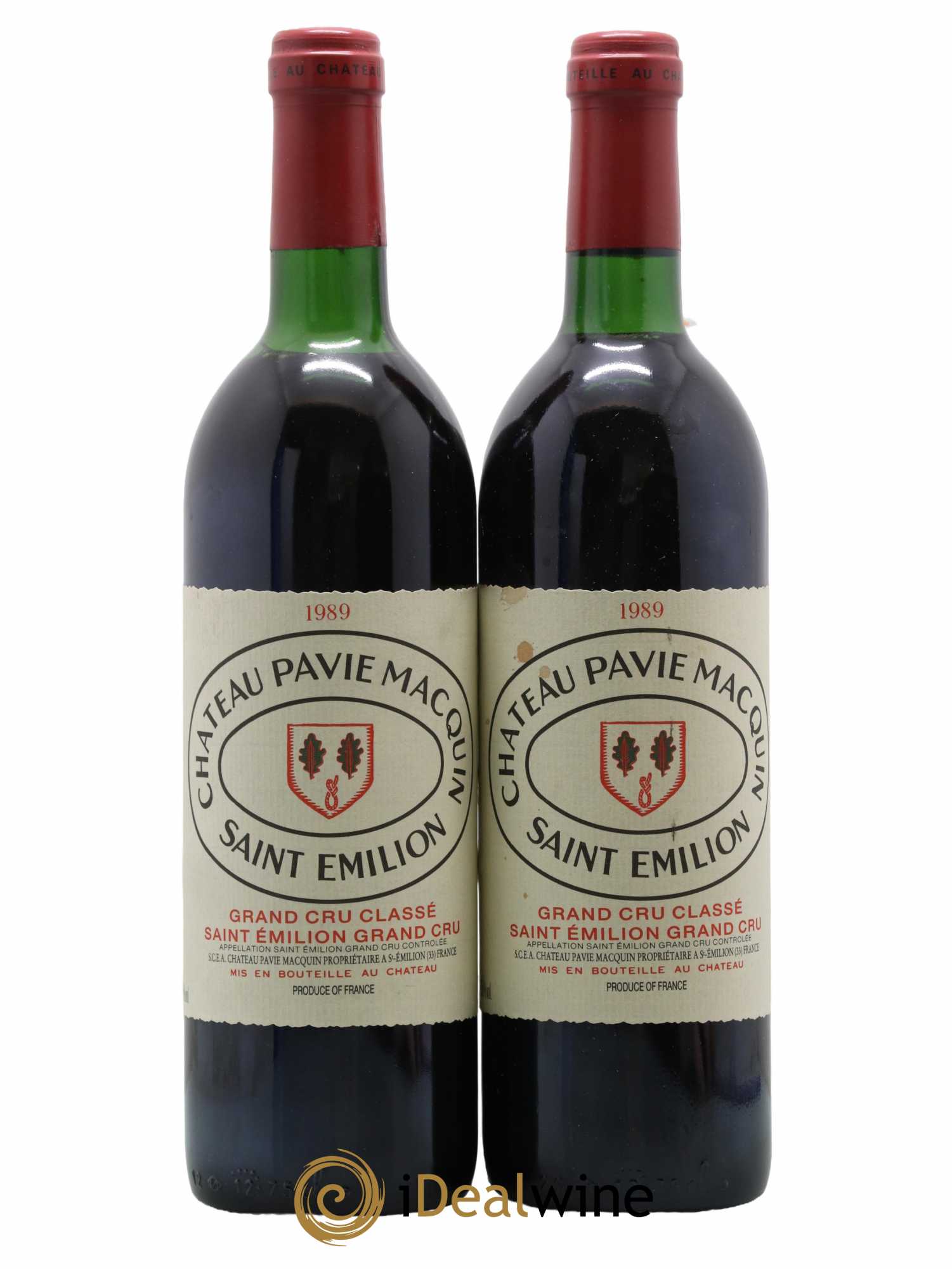 Château Pavie Macquin 1er Grand Cru Classé B 1989 - Lot de 2 bouteilles - 0