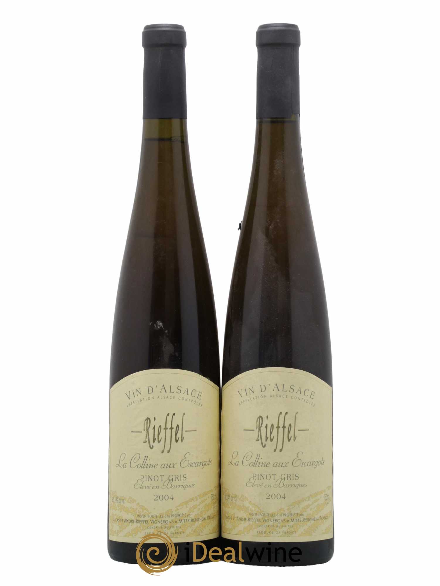 Alsace Pinot Gris La Colline Aux Escargots Domaine Rieffel 2004 - Lot de 2 bouteilles - 0