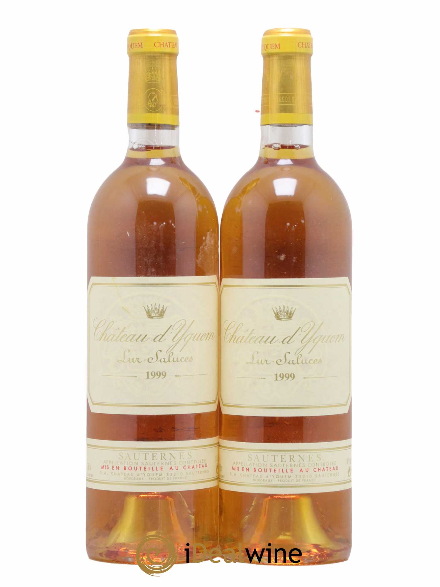 Château d' Yquem 1er Cru Classé Supérieur 1999 - Lot of 2 bottles - 0