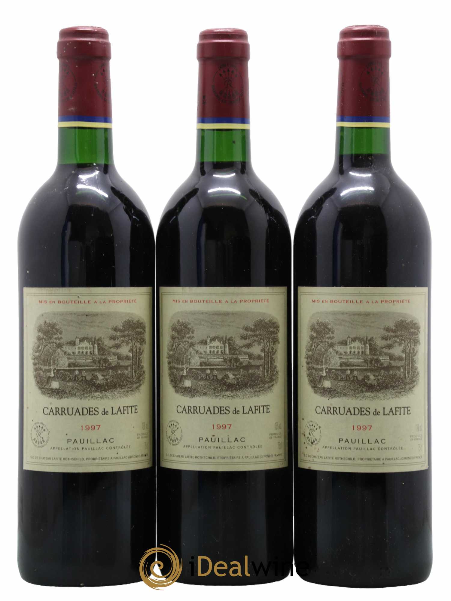 Carruades de Lafite Rothschild Second Vin  1997 - Lot de 3 bouteilles - 0