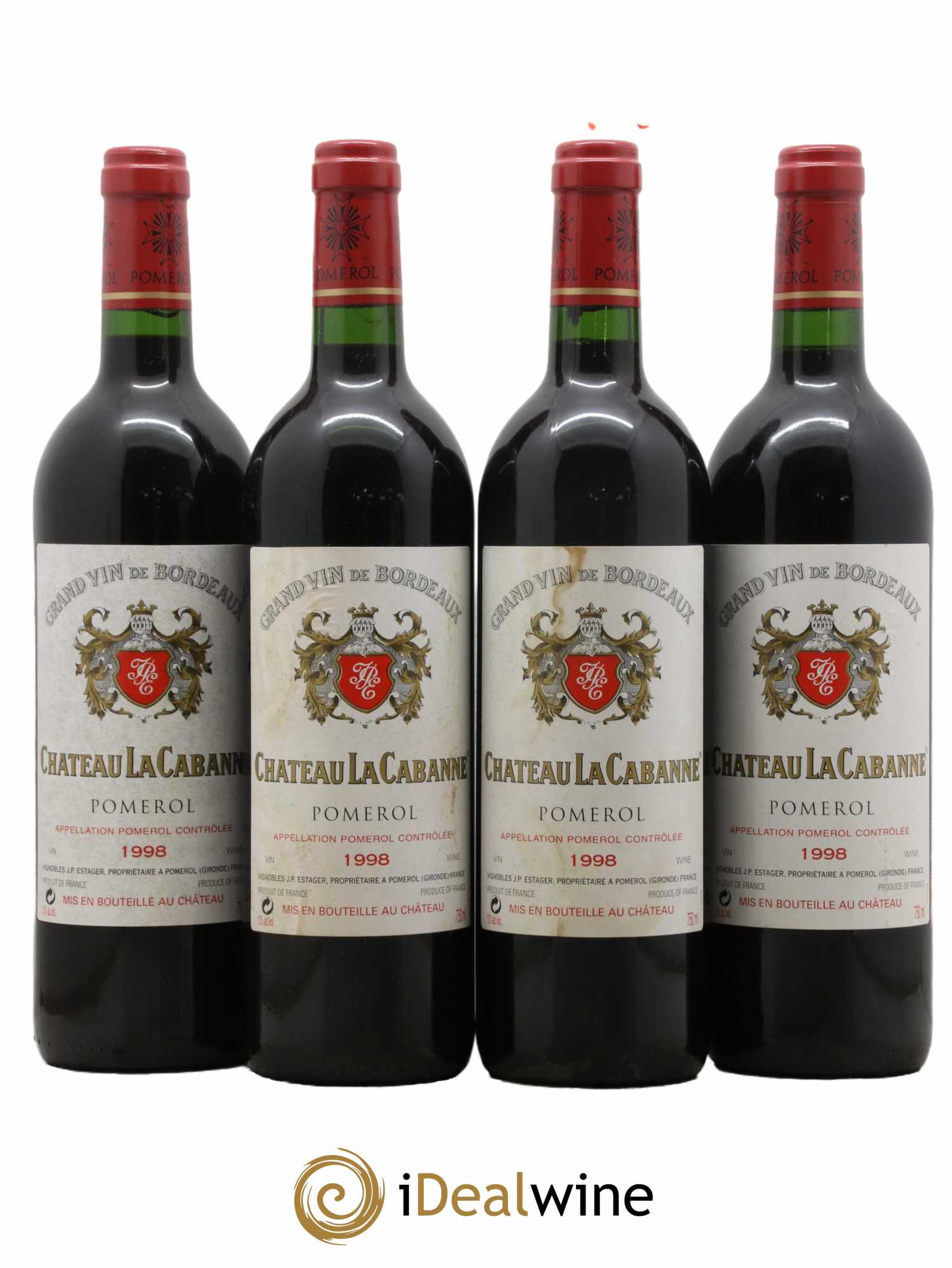 Château la Cabanne  1998 - Lot de 4 bouteilles - 0