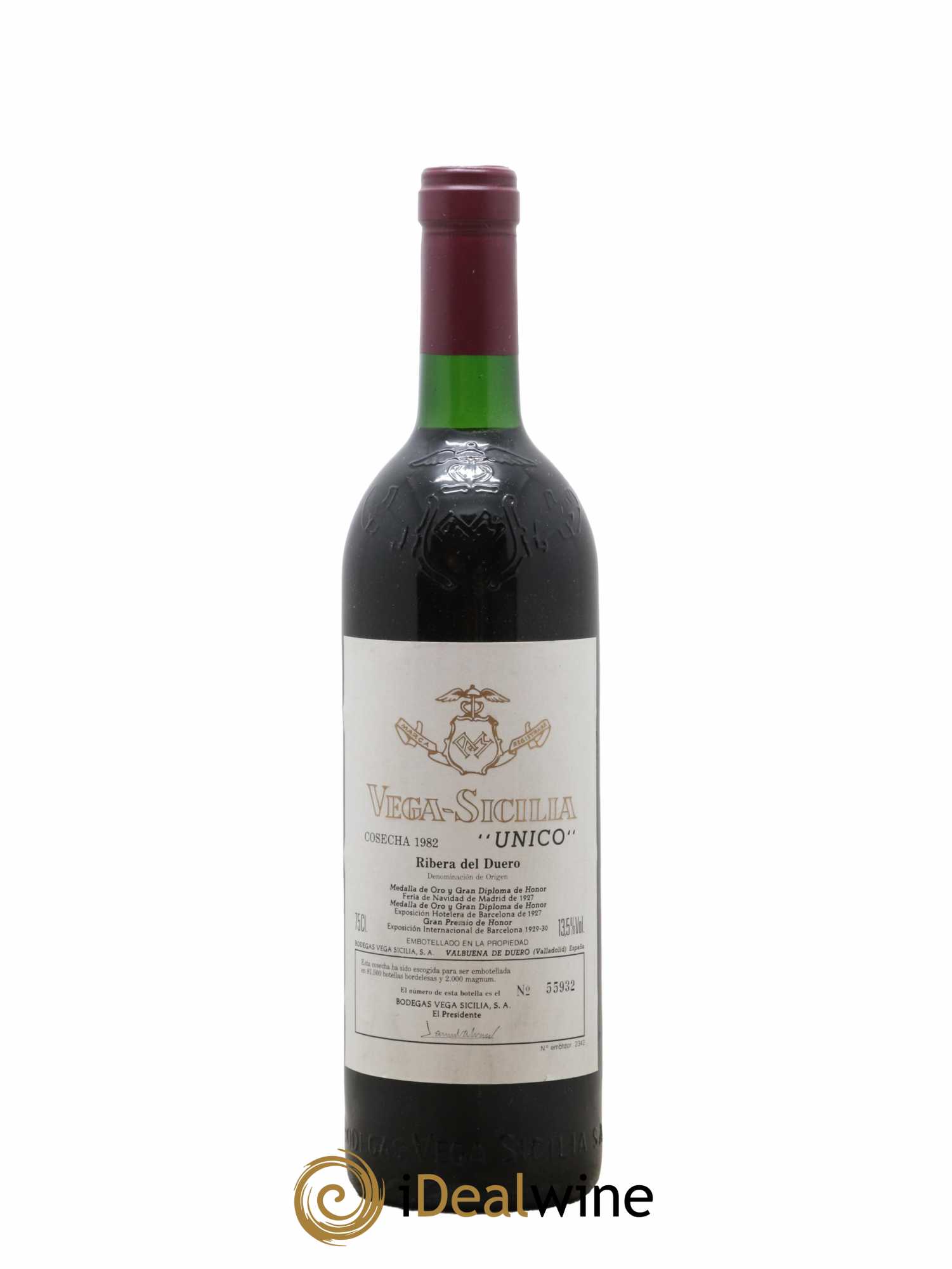 Ribera Del Duero DO Vega Sicilia Unico Famille Alvarez  1982 - Posten von 1 Flasche - 0