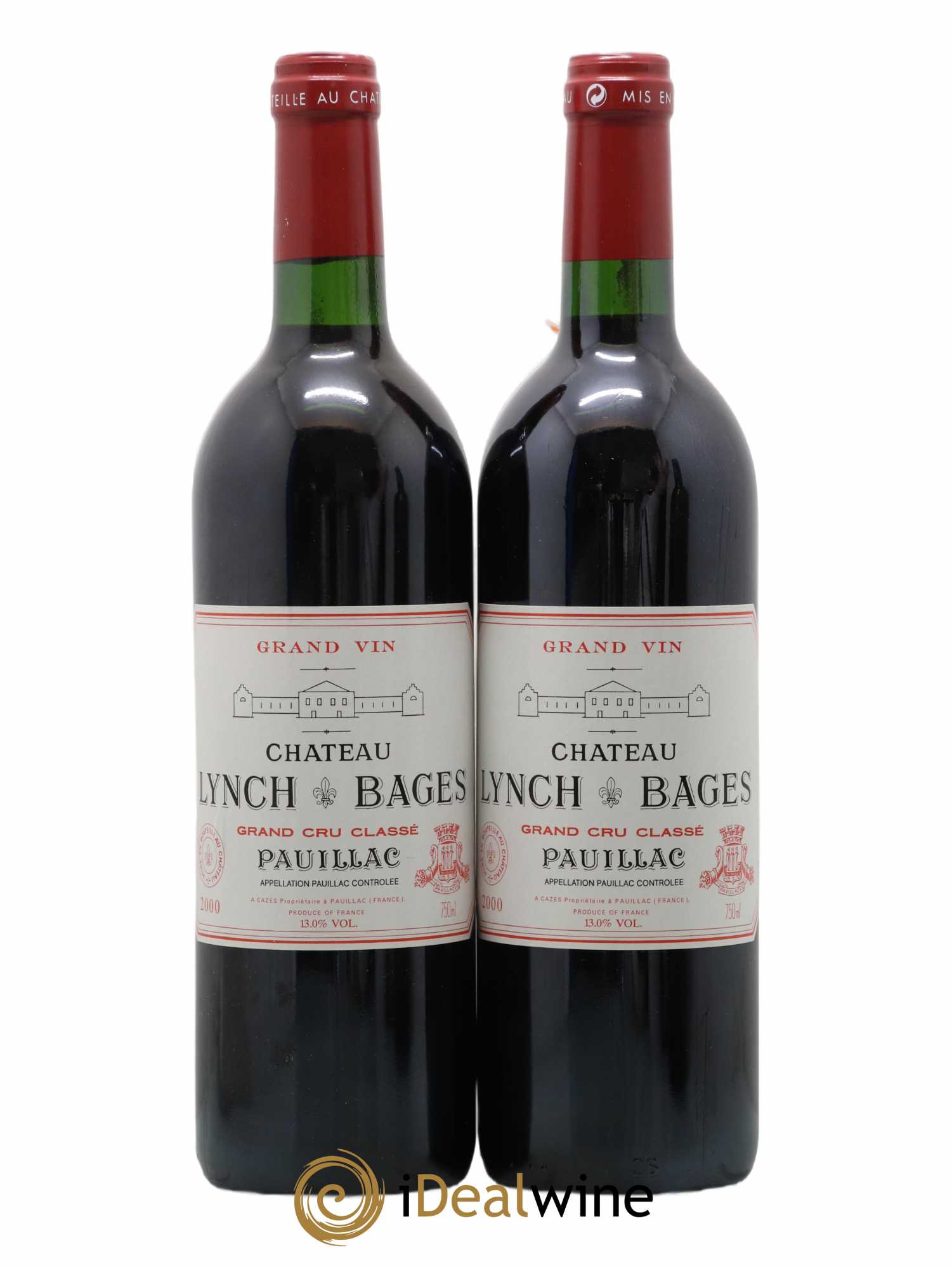 Château Lynch Bages 5ème Grand Cru Classé 2000 - Posten von 2 Flaschen - 0