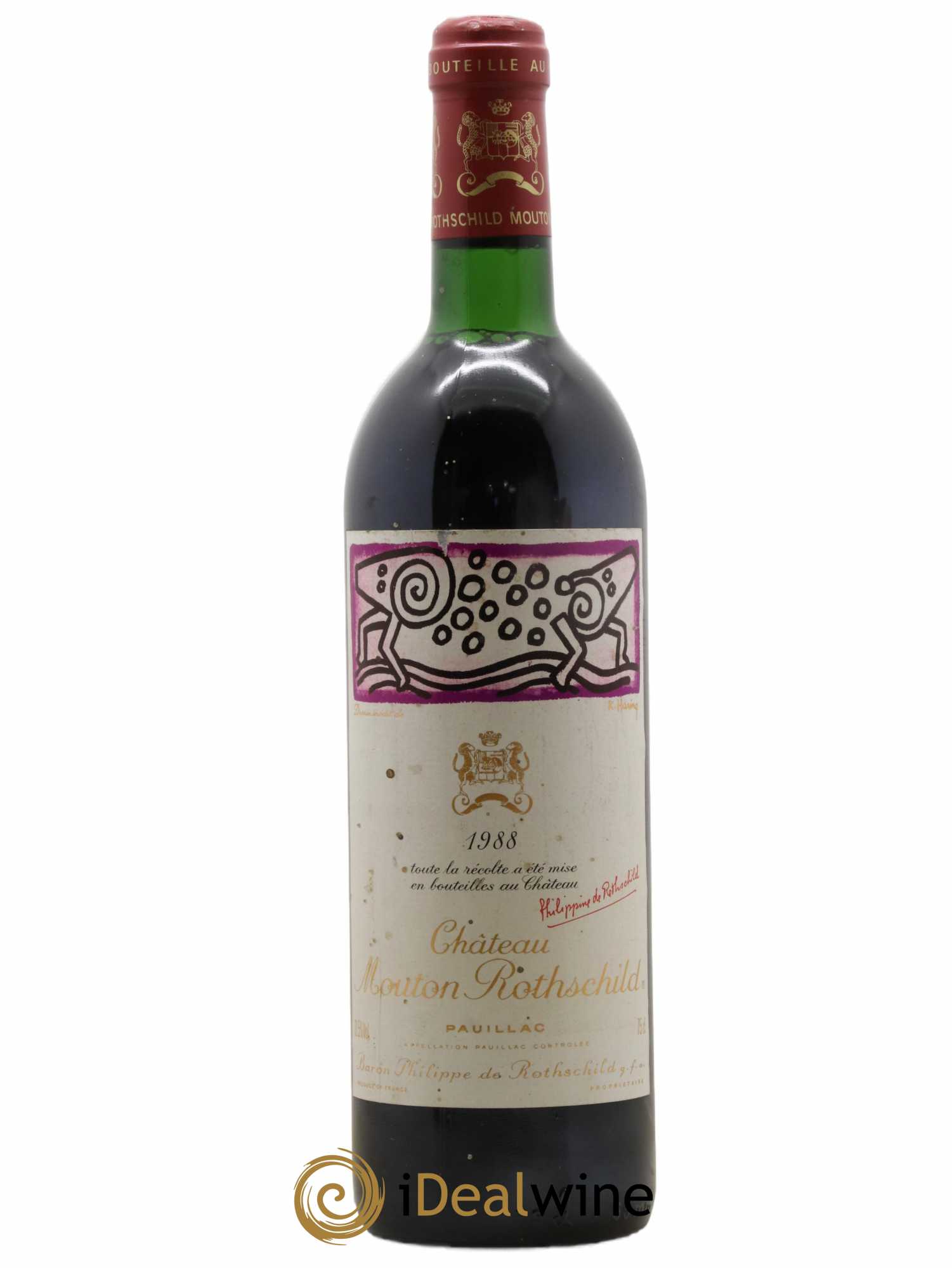 Château Mouton Rothschild 1er Grand Cru Classé 1988 - Lot de 1 bouteille - 0