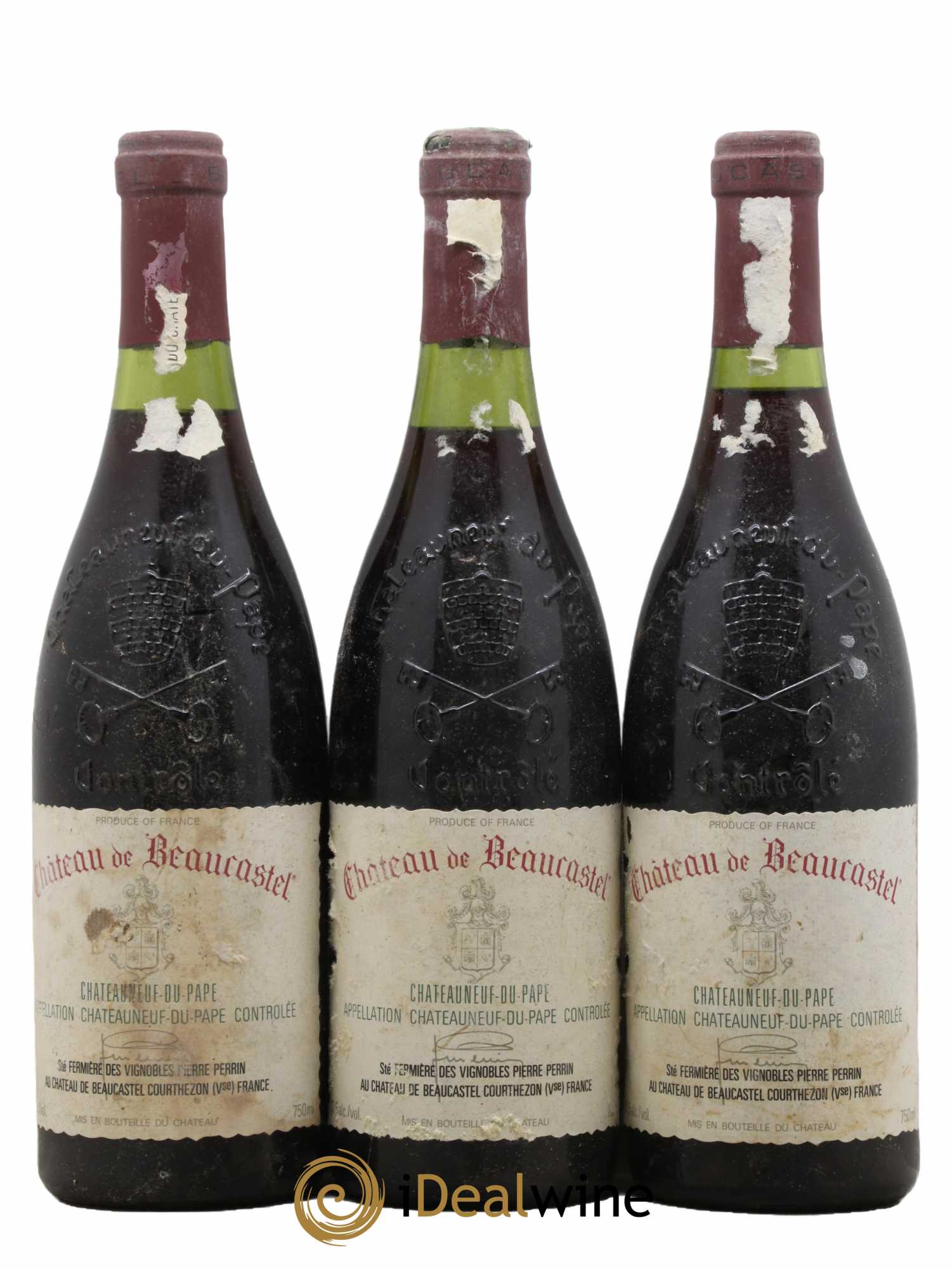 Châteauneuf-du-Pape Château de Beaucastel Famille Perrin  - Lotto di 3 bottiglie - 0