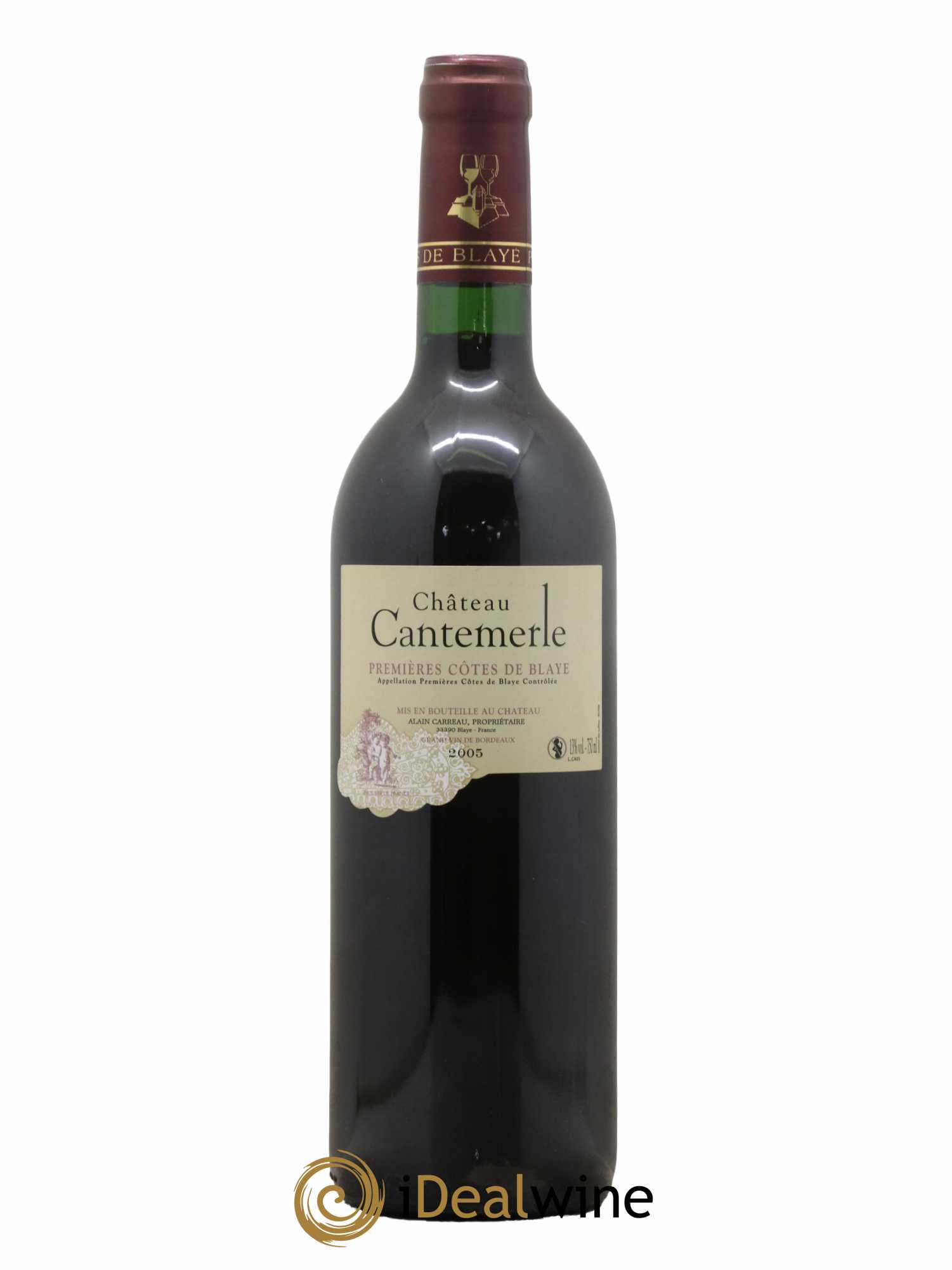 Premières-Côtes-de-Blaye (Blaye-Côtes-de-Bordeaux) Château Cantemerle 2005 - Lot de 1 bouteille - 1