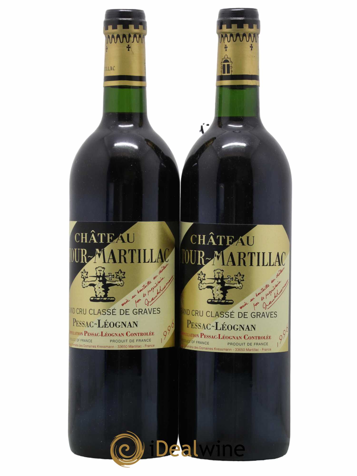 Château Latour-Martillac Cru Classé de Graves 1996 - Posten von 2 Flaschen - 0