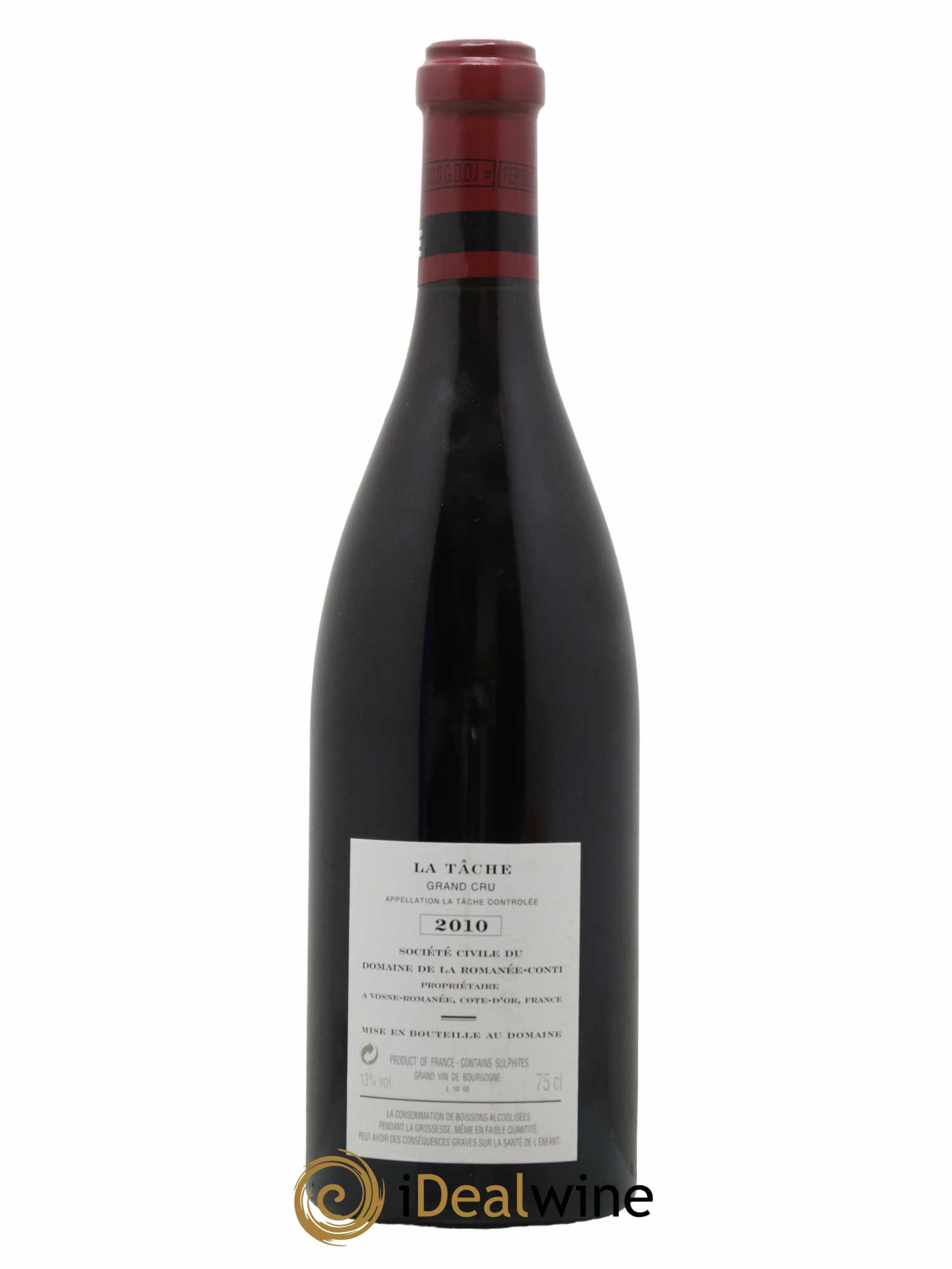 La Tâche Grand Cru Domaine de la Romanée-Conti  2010 - Lot de 1 bouteille - 1