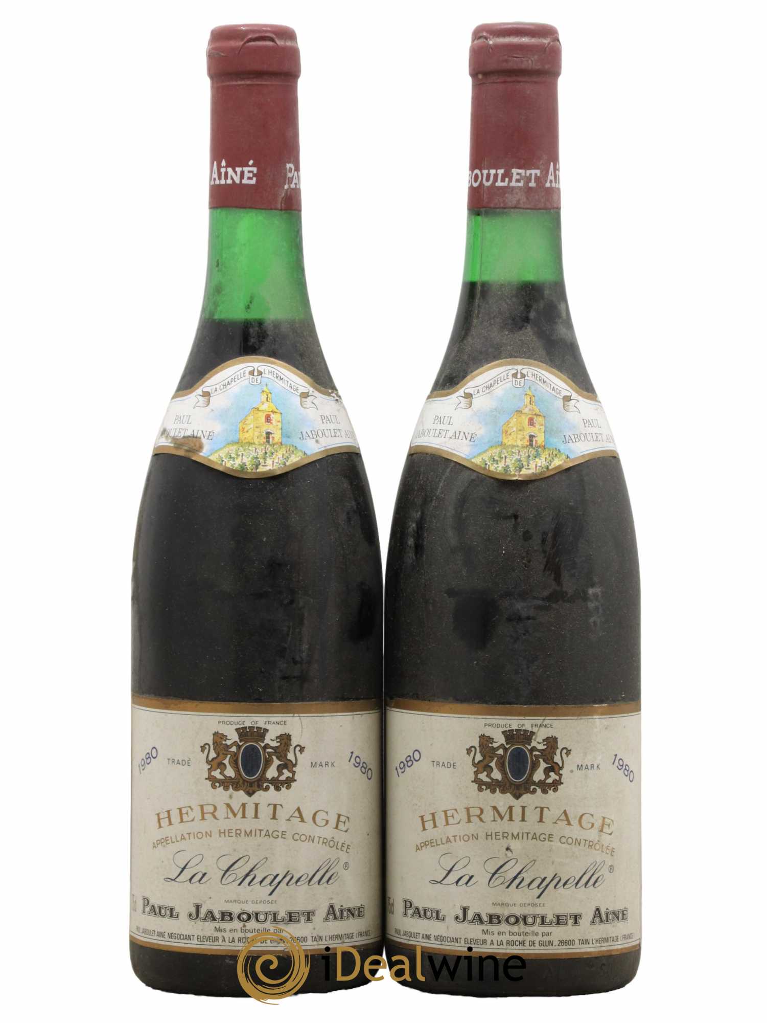 Hermitage La Chapelle Paul Jaboulet Ainé  1980 - Lot of 2 bottles - 0