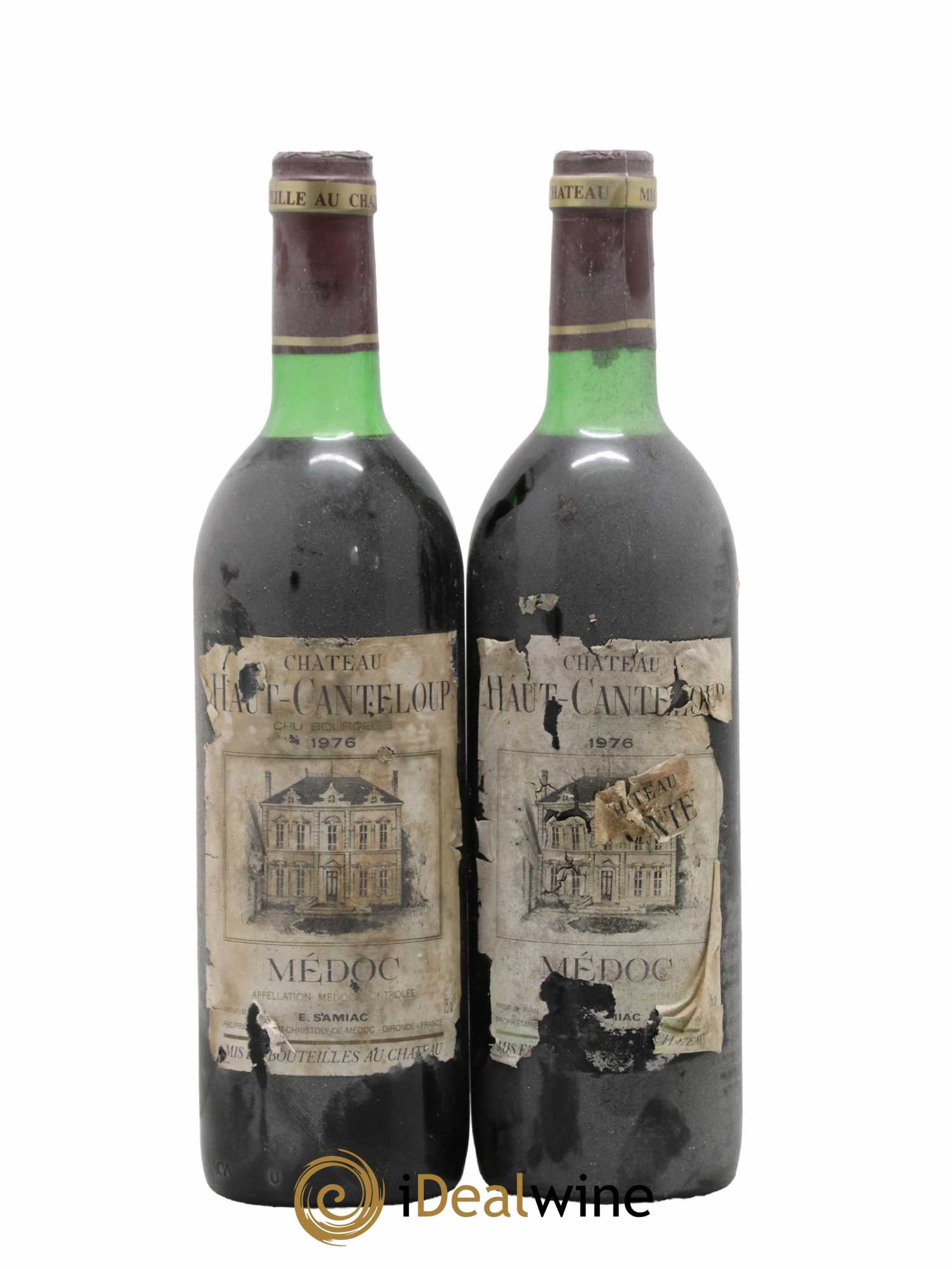 Château Haut Canteloup Cru Bourgeois 1976 - Lotto di 2 bottiglie - 0