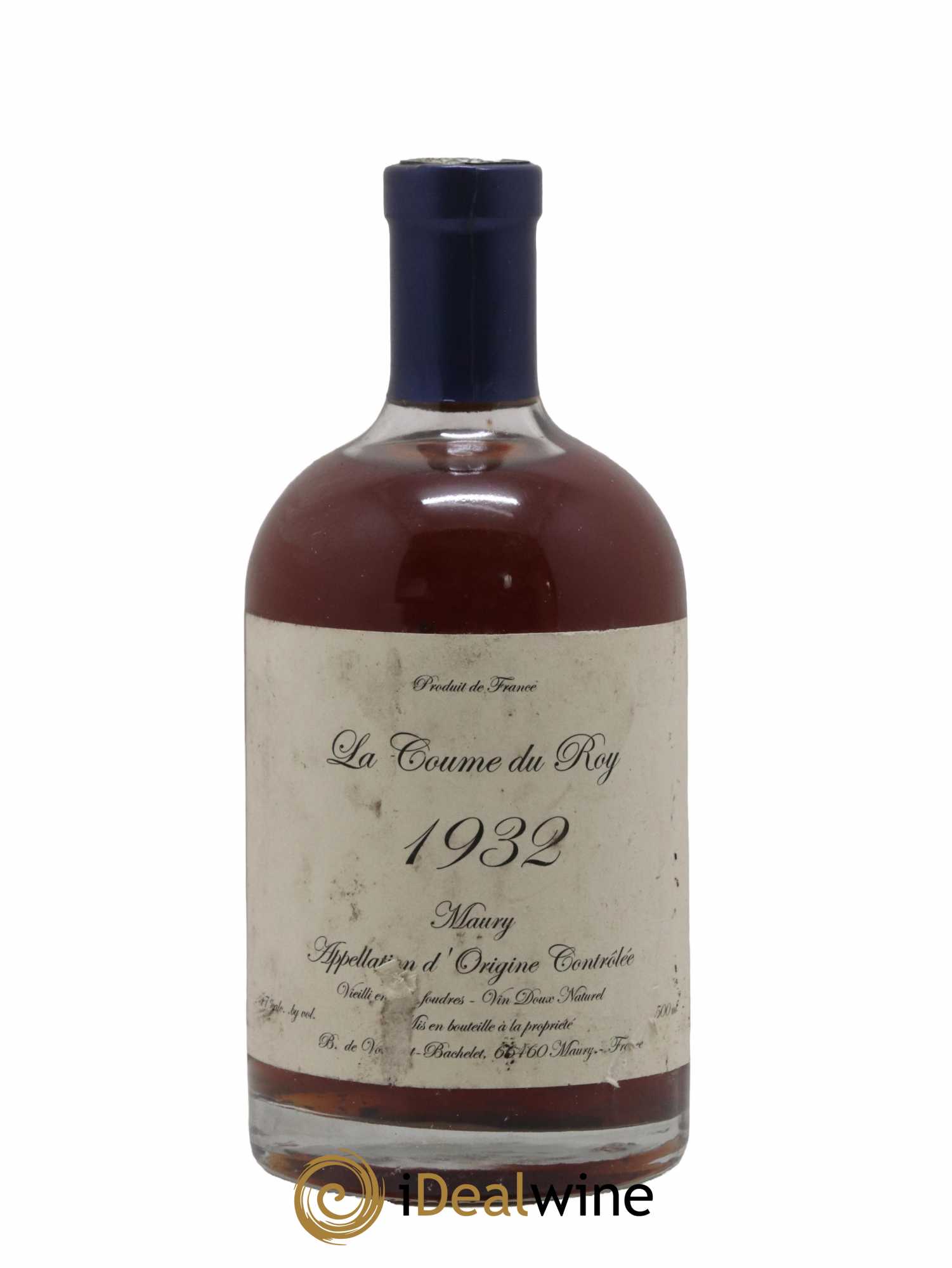 Maury Vin Doux Naturel Vieilli en Petits Foudres Domaine de la Coume du Roy 50cl 1932 - Lotto di 1 bottiglia - 0