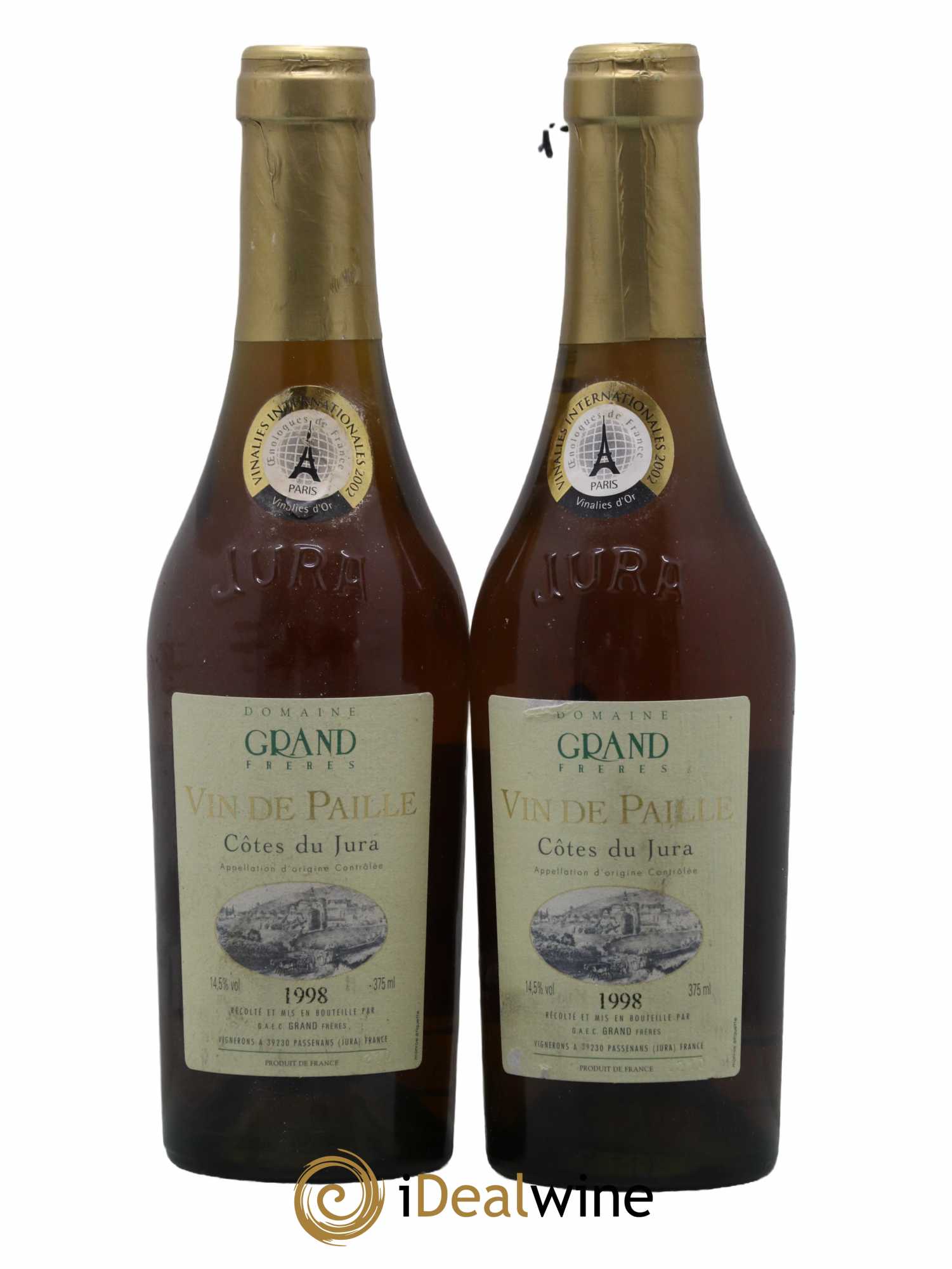 Côtes du Jura Vin de Paille Domaine Grand Frères 1998 - Lot of 2 half-bottles - 0