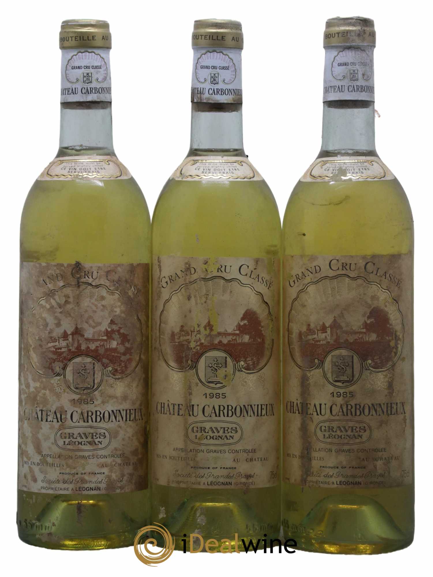 Château Carbonnieux Cru Classé de Graves 1985 - Lot of 3 bottles - 0