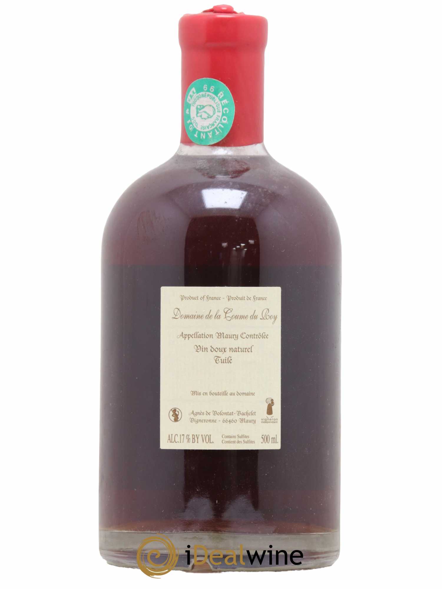 Maury Vin Doux Naturel Vieilli en fûts de Chêne Domaine de la Coume du Roy 50cl 1929 - Lot de 1 bouteille - 1