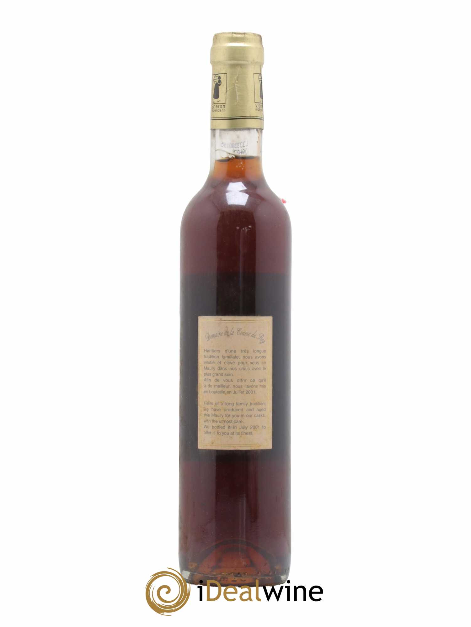 Maury Vin Doux Naturel Vieilli en Foudres de Chêne Domaine de la Coume du Roy 50cl 1925 - Lot de 1 bouteille - 1