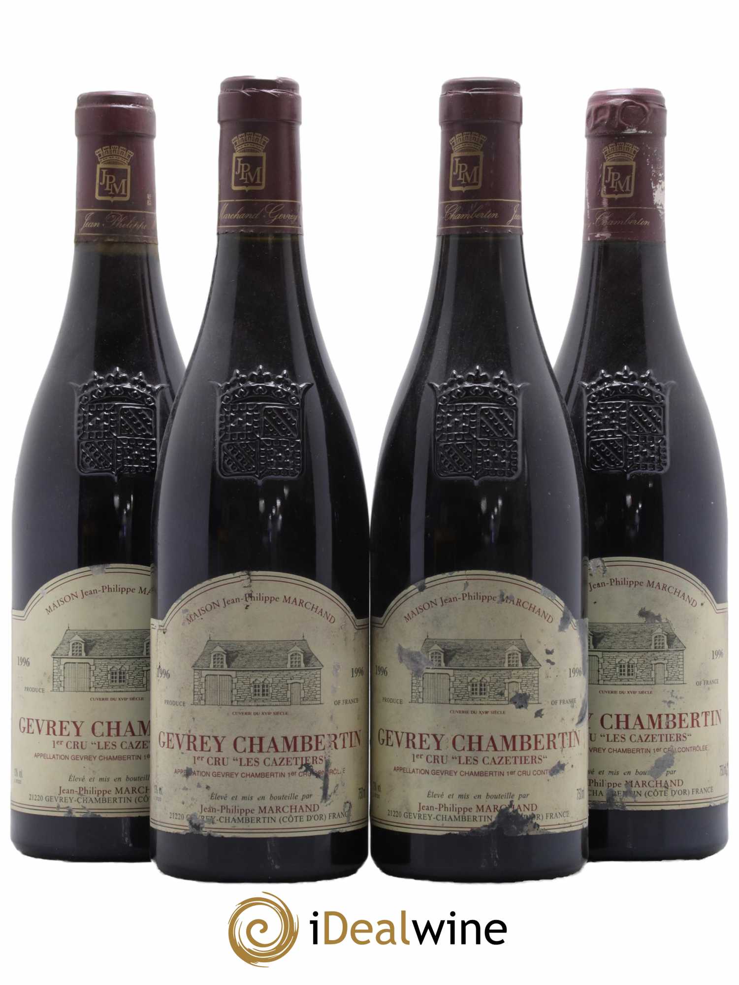 Gevrey-Chambertin 1er Cru Les Cazetiers Domaine Jean-Philippe Marchand 1996 - Lotto di 4 bottiglie - 0