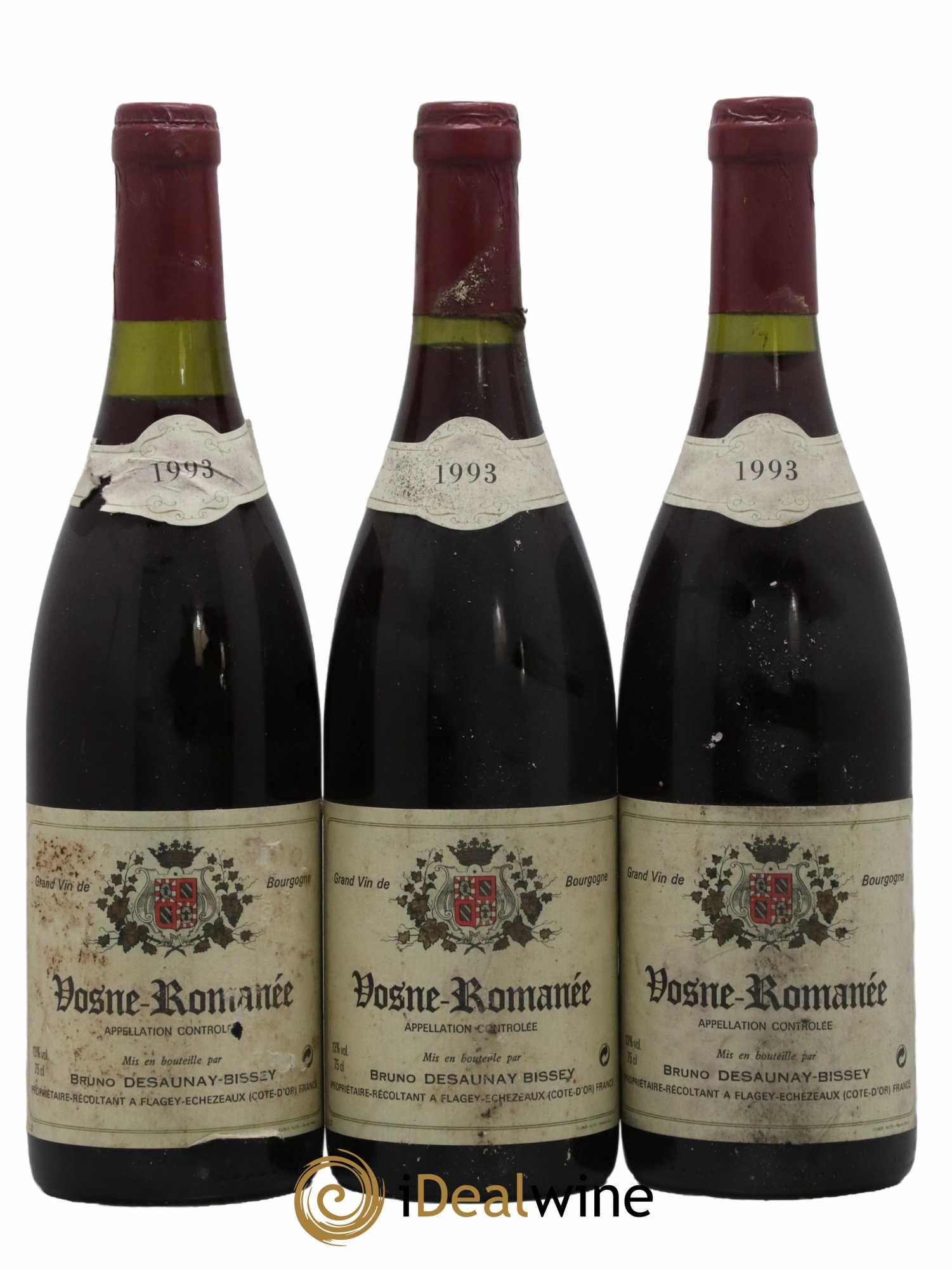 Vosne-Romanée Domaine Desaunay-Bissey 1993 - Posten von 3 Flaschen - 0