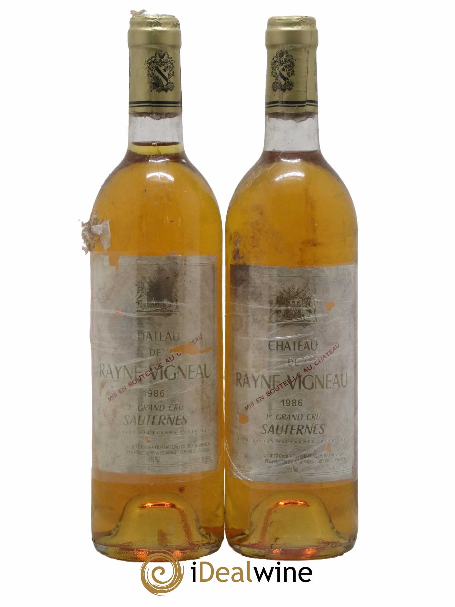 Château de Rayne Vigneau 1er Grand Cru Classé 1986 - Lot de 2 bouteilles - 0