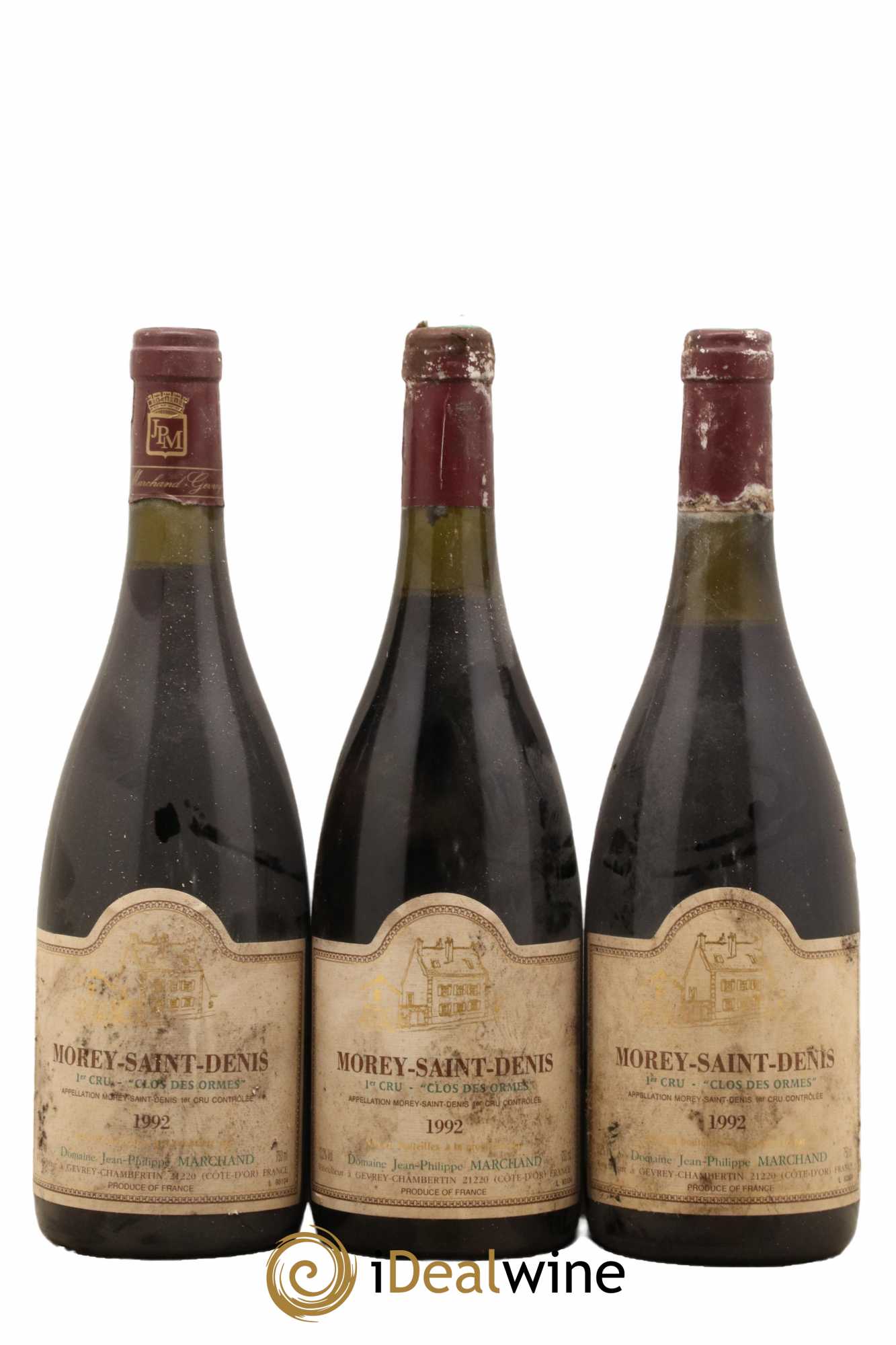 Morey Saint-Denis 1er Cru Clos des Ormes Domaine Jean-Philippe Marchand 1992 - Lot of 3 bottles - 0