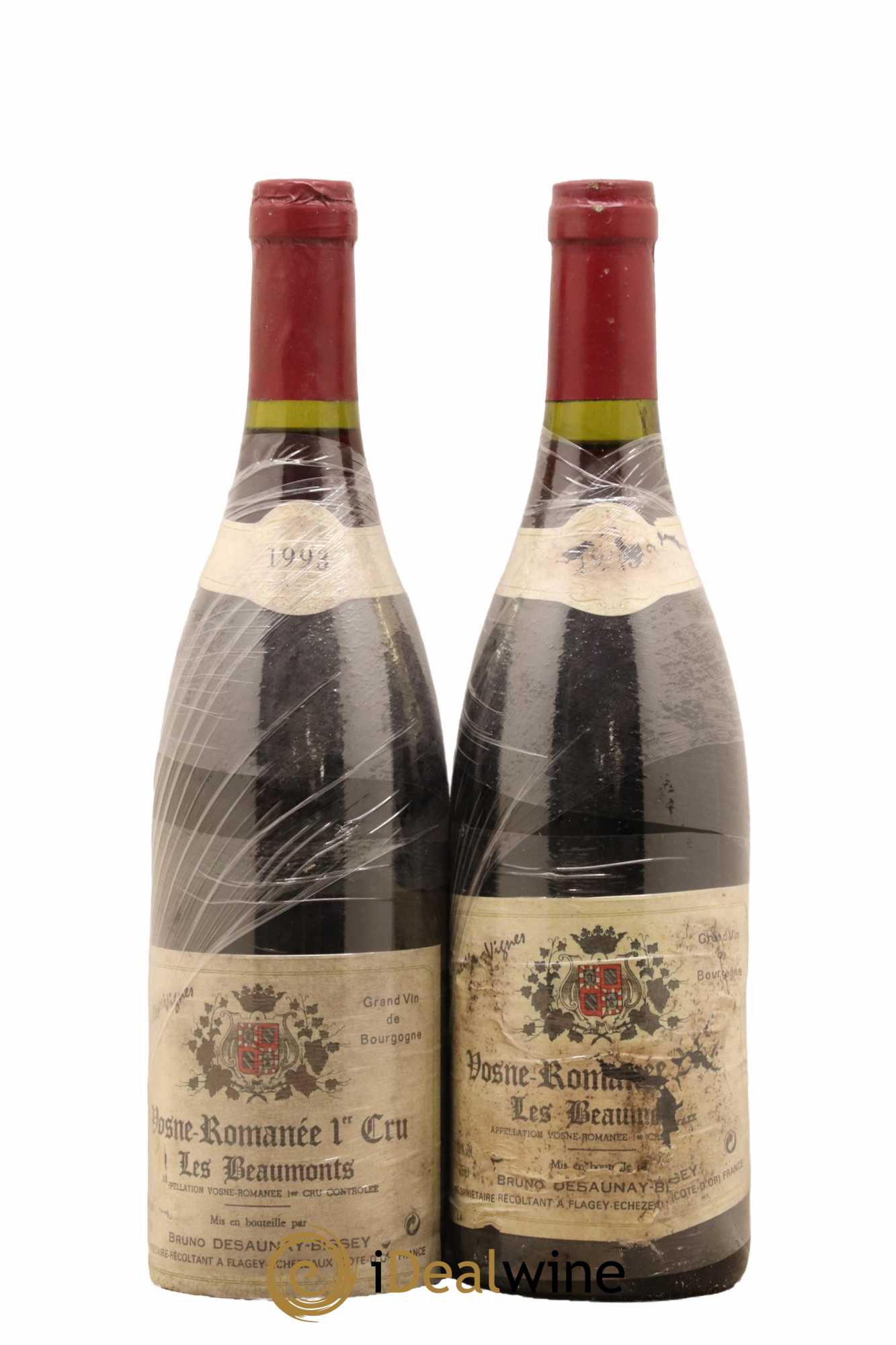 Vosne-Romanée 1er Cru Les Beaux Monts Vieilles Vignes Bruno Desauney-Bissey 1993 - Lot de 2 bouteilles - 0