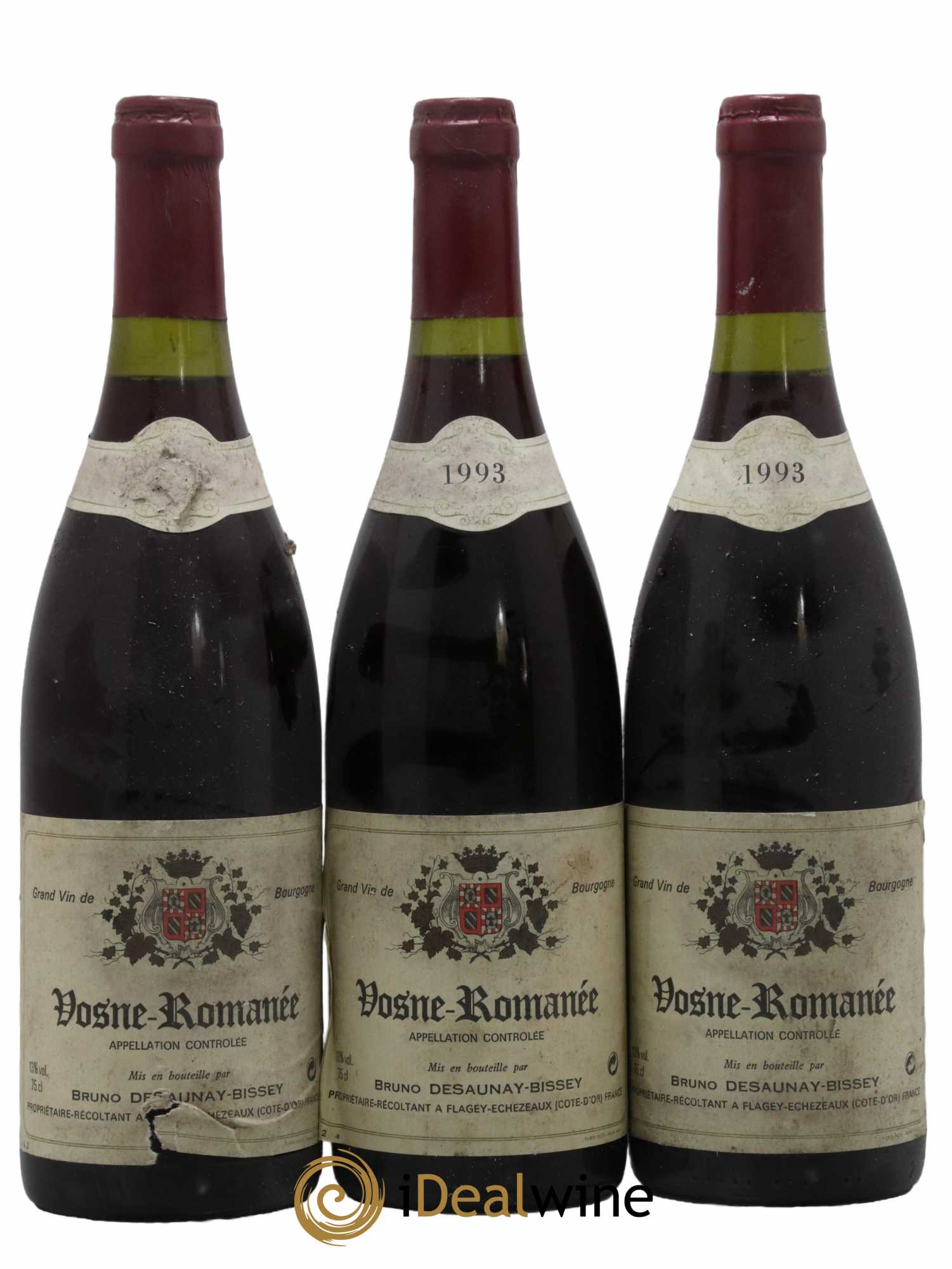 Vosne-Romanée Domaine Desaunay-Bissey 1993 - Lotto di 3 bottiglie - 0