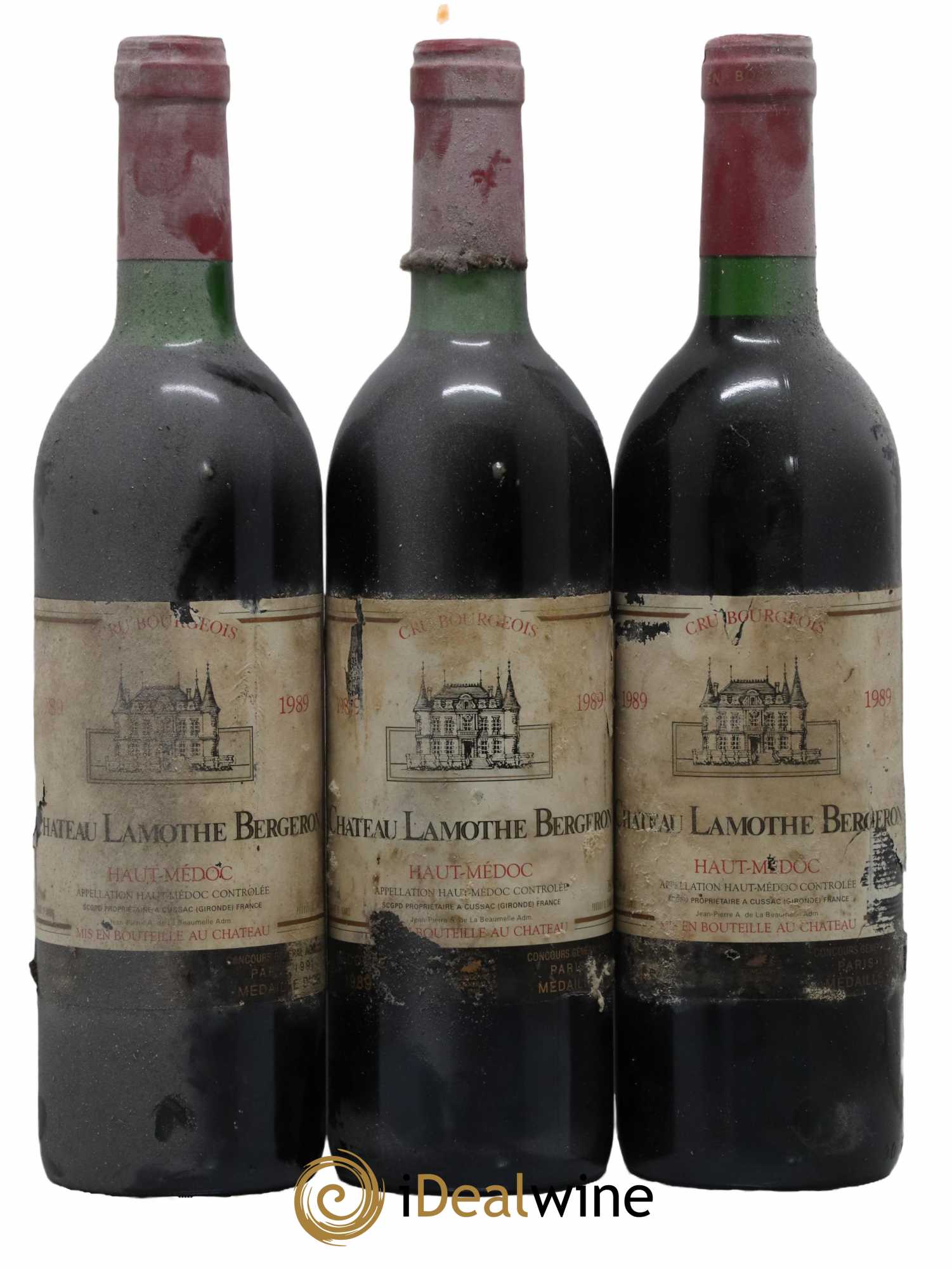 Château Lamothe Bergeron Cru Bourgeois 1989 - Posten von 3 Flaschen - 0