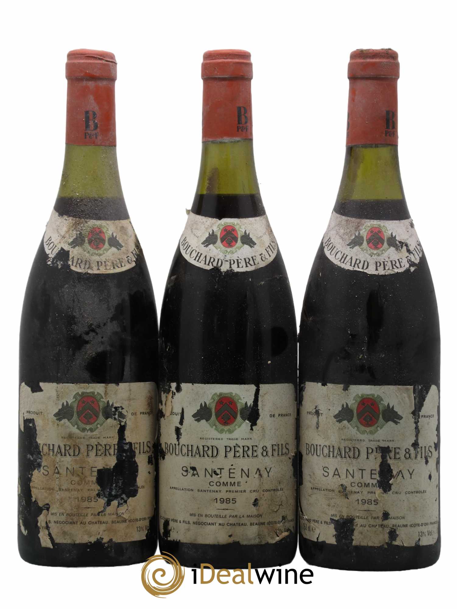 Santenay 1er Cru La Comme Domaine Bouchard 1985 - Lot de 3 bouteilles - 0