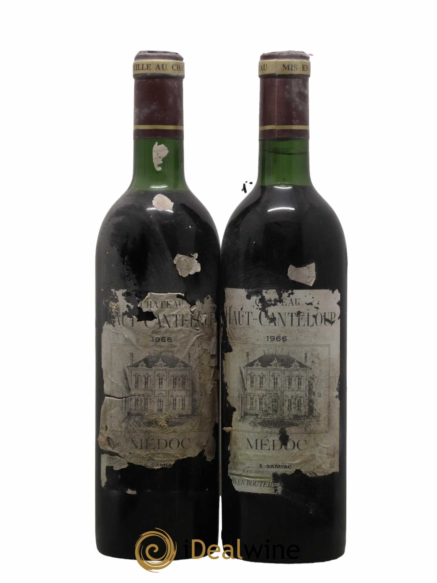 Château Haut Canteloup Cru Bourgeois 1966 - Lot of 2 bottles - 0