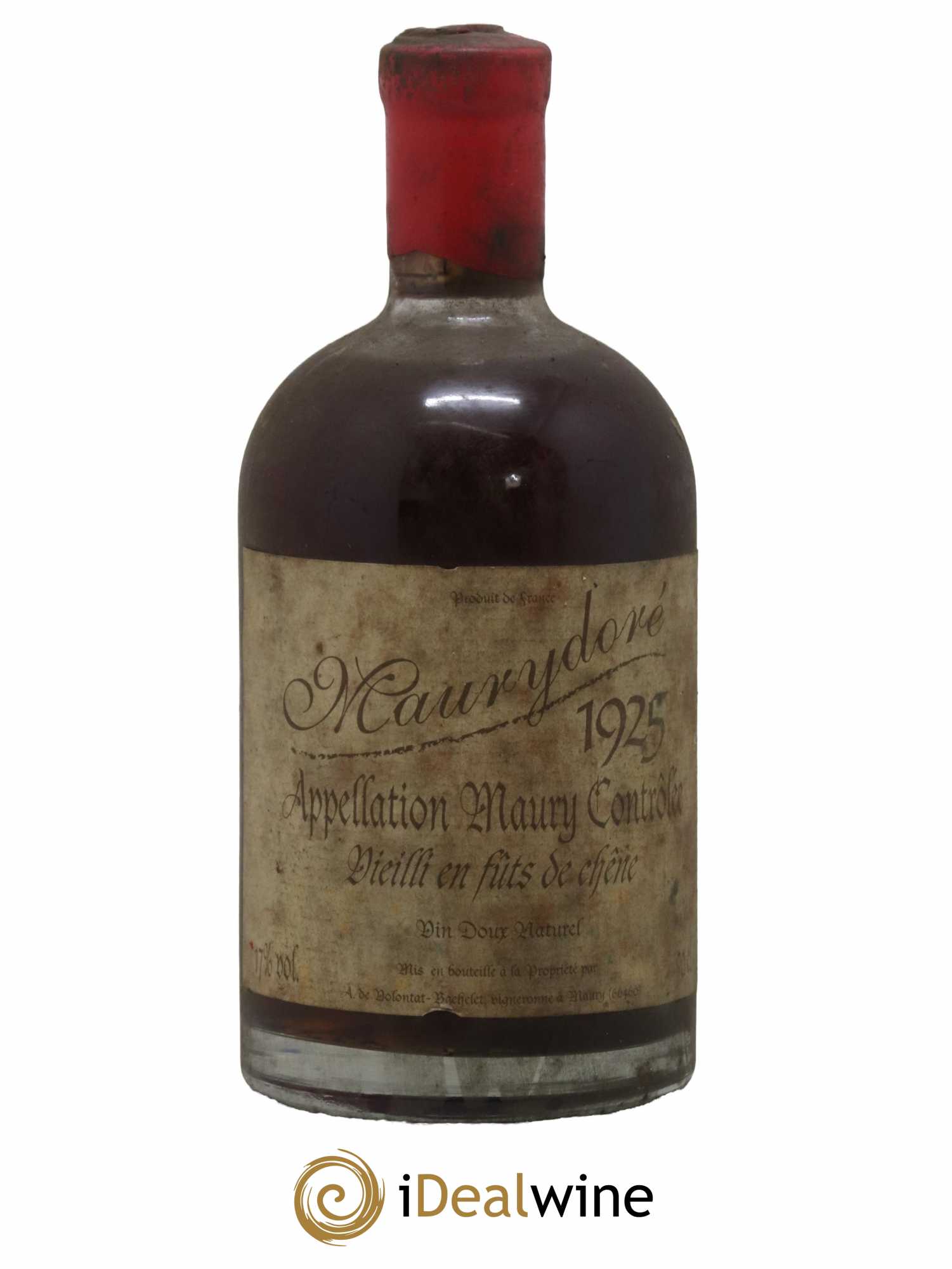 Maury Vin Doux Naturel Maurydoré Vieilli en Futs De Chene Domaine de la Coume du Roy 50cl 1925 - Lot of 1 bottle - 0