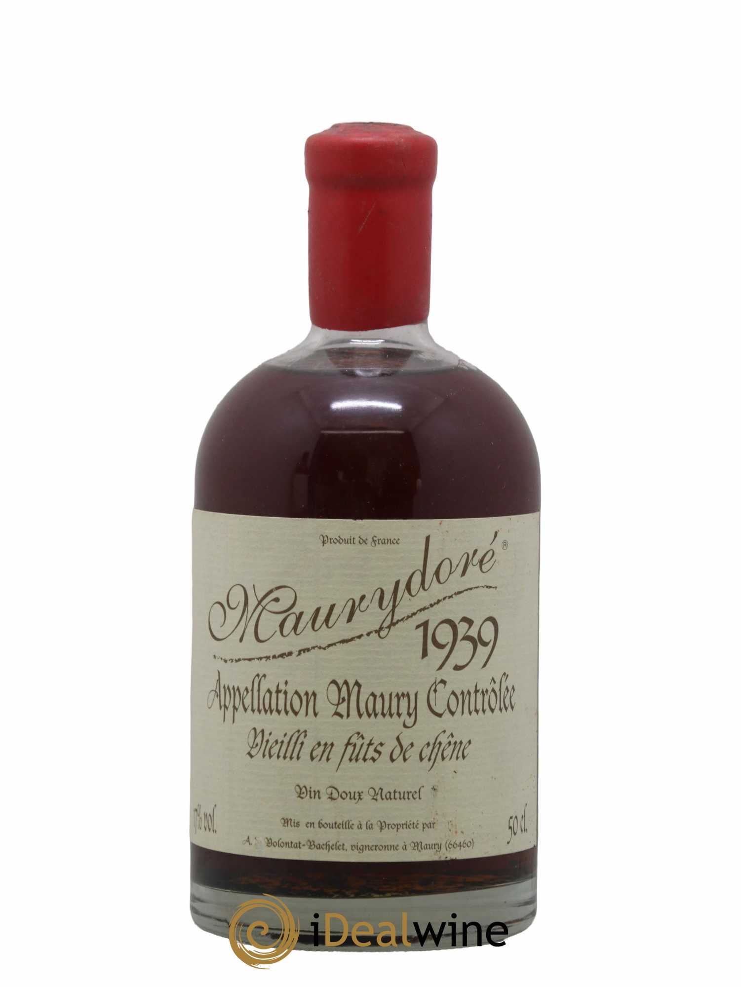 Maury Vin Doux Naturel Vieilli en Fûts de Chêne Domaine de la Coume du Roy  50 CL 1939 - Lot of 1 bottle - 0