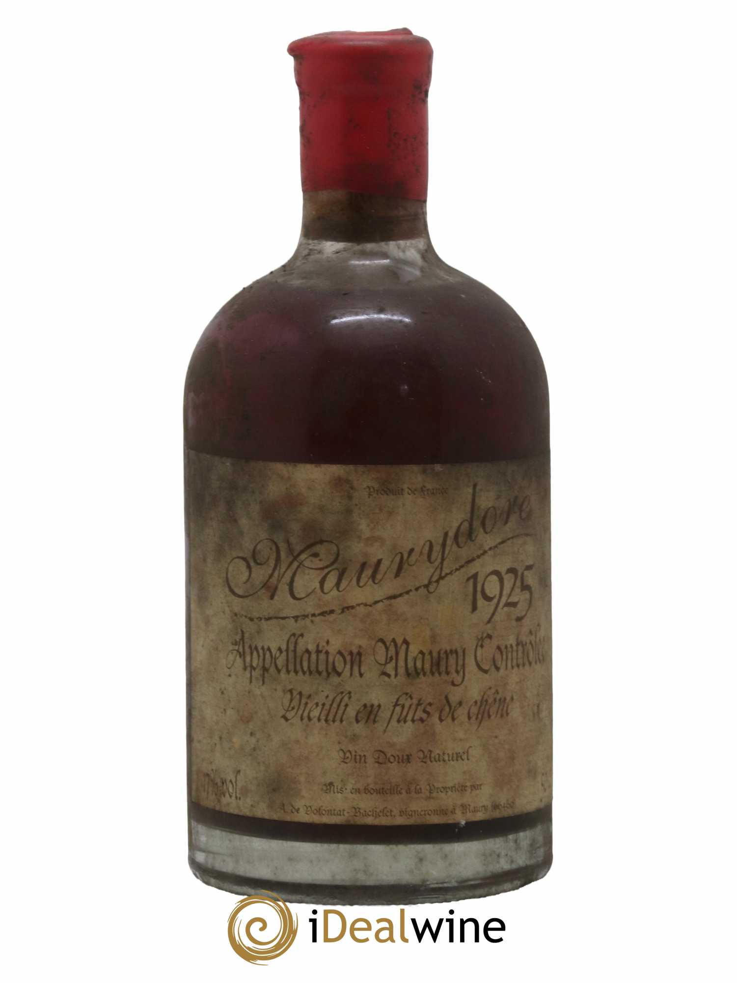 Maury Vin Doux Naturel Maurydoré Vieilli en Futs De Chene Domaine de la Coume du Roy 50cl 1925 - Lot de 1 bouteille - 0