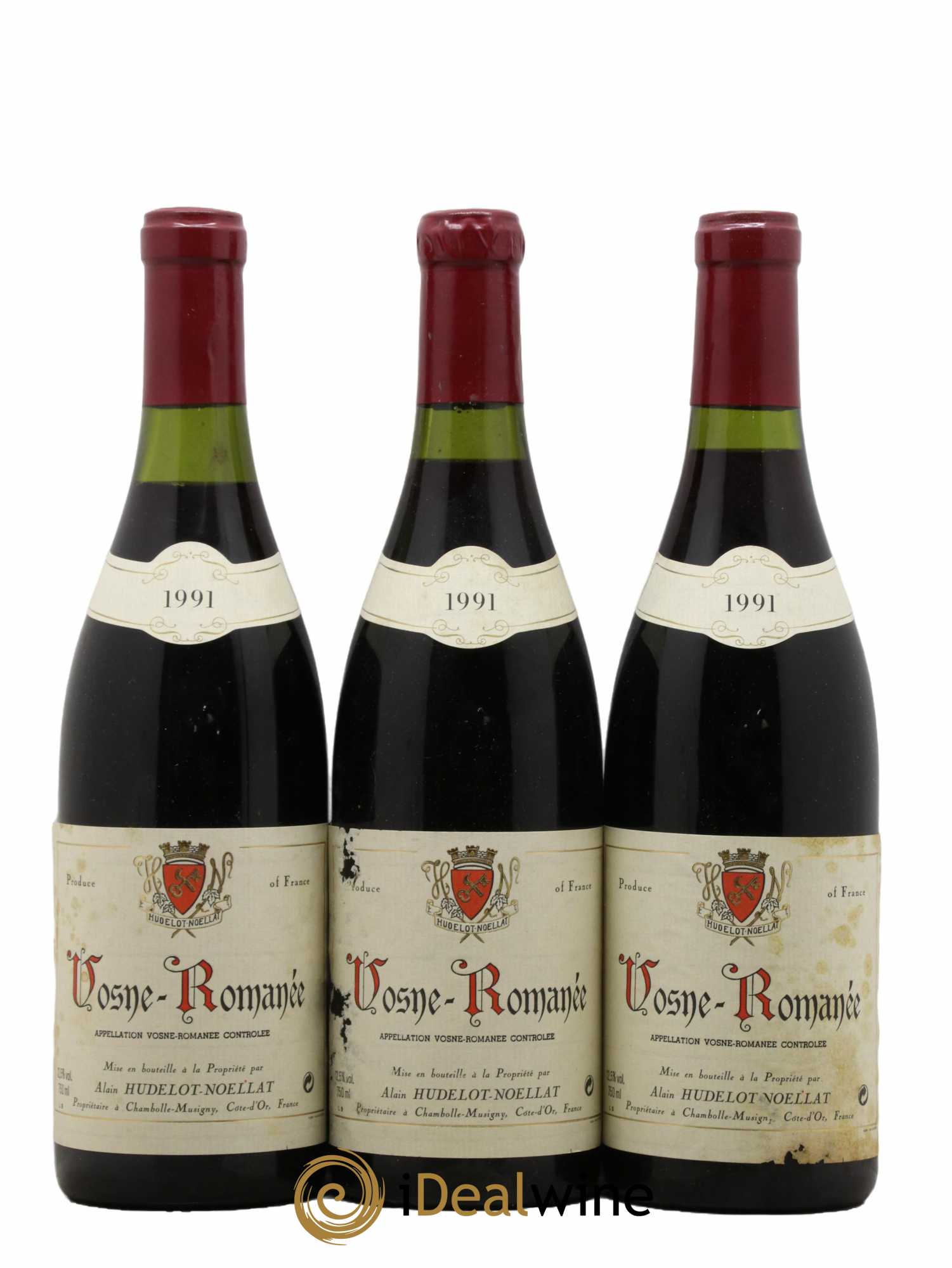 Vosne-Romanée Hudelot-Noëllat 1991 - Lotto di 3 bottiglie - 0