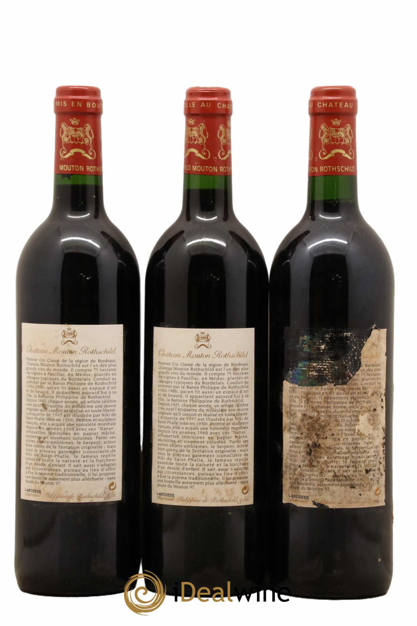 Château Mouton Rothschild 1er Grand Cru Classé 1997 - Lot de 12 bouteilles - 8