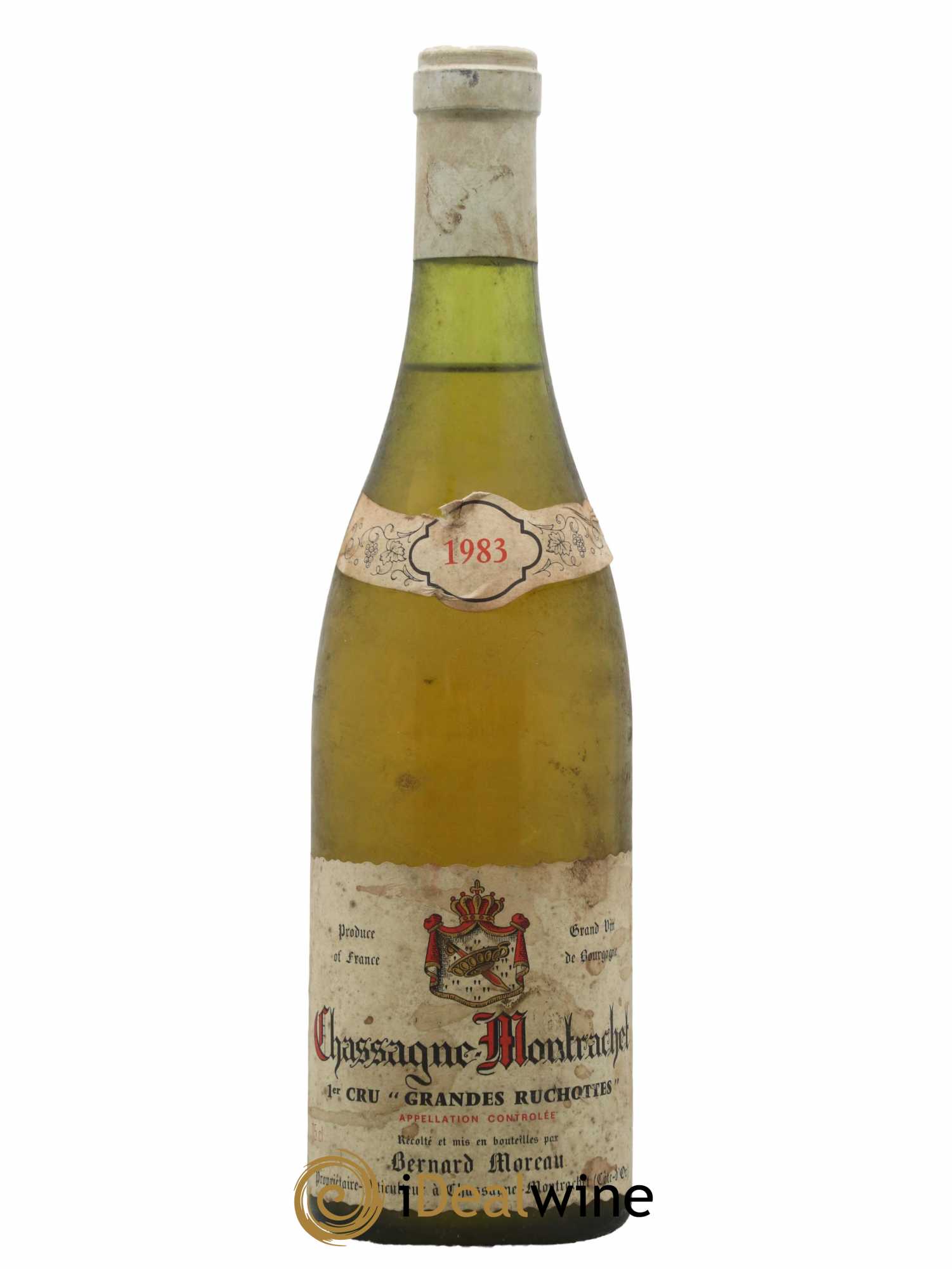 Chassagne-Montrachet 1er Cru Les Grandes Ruchottes Bernard Moreau et Fils (Domaine) 1983 - Posten von 1 Flasche - 0