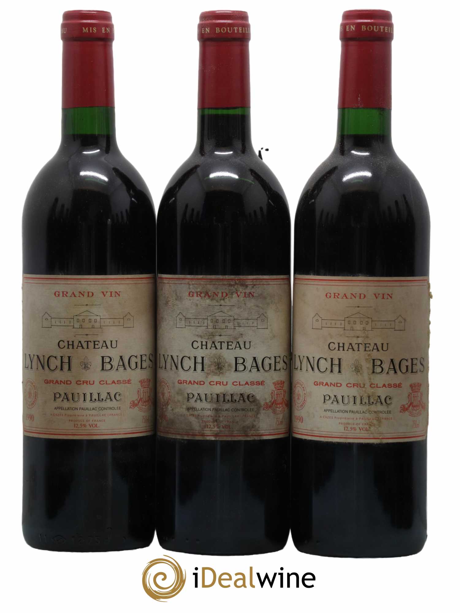 Château Lynch Bages 5ème Grand Cru Classé 1990 - Lotto di 12 bottiglie - 1